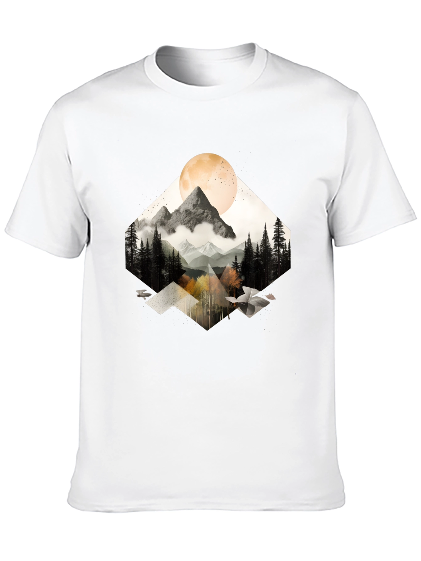Mountain Moon Graphic Tee - Nature Inspired Style