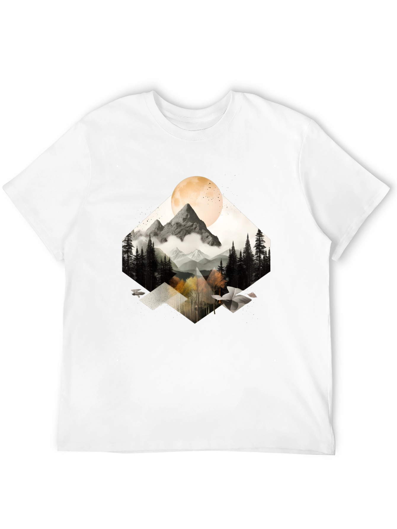 Mountain Moon Graphic Tee - Nature Inspired Style