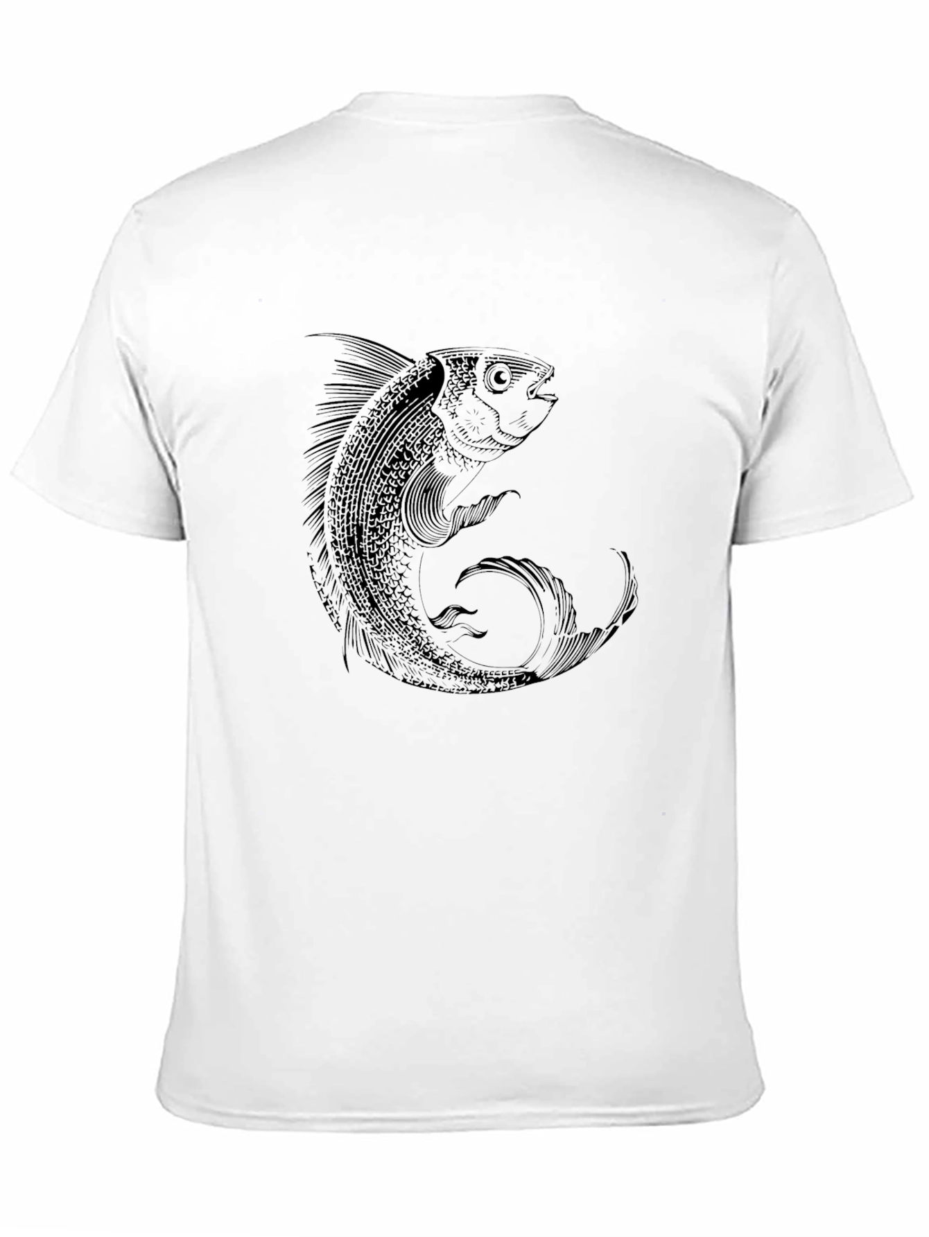 Mens Black Fish Graphic Tee