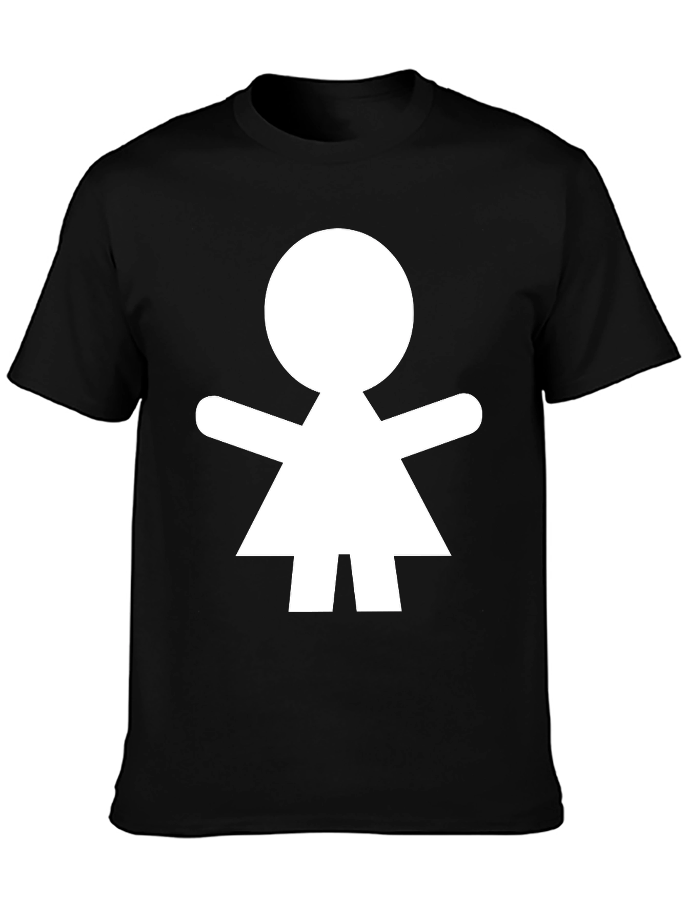 Simple Person Icon Black T-Shirt