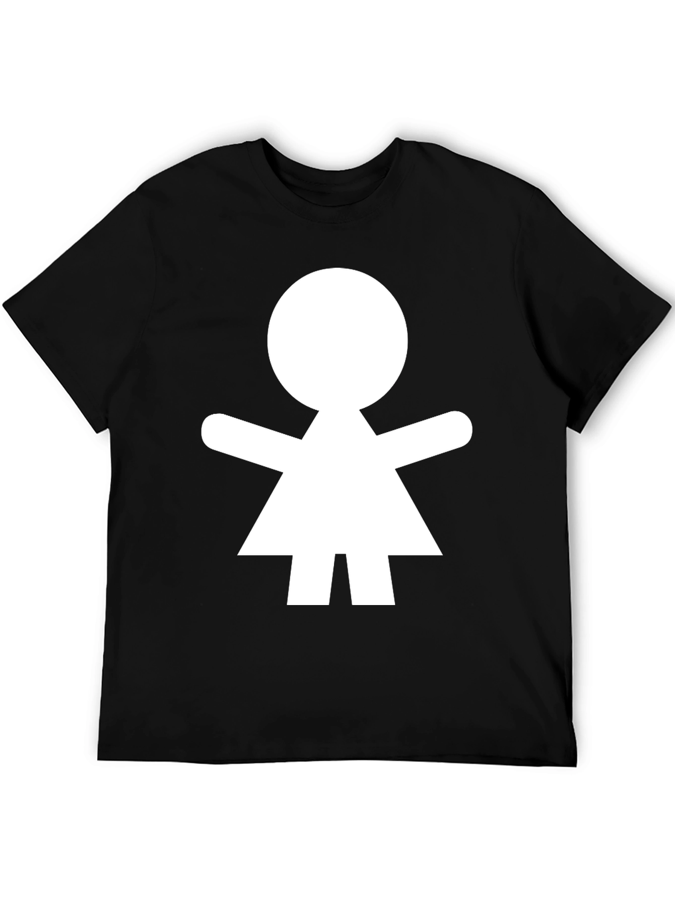 Simple Person Icon Black T-Shirt