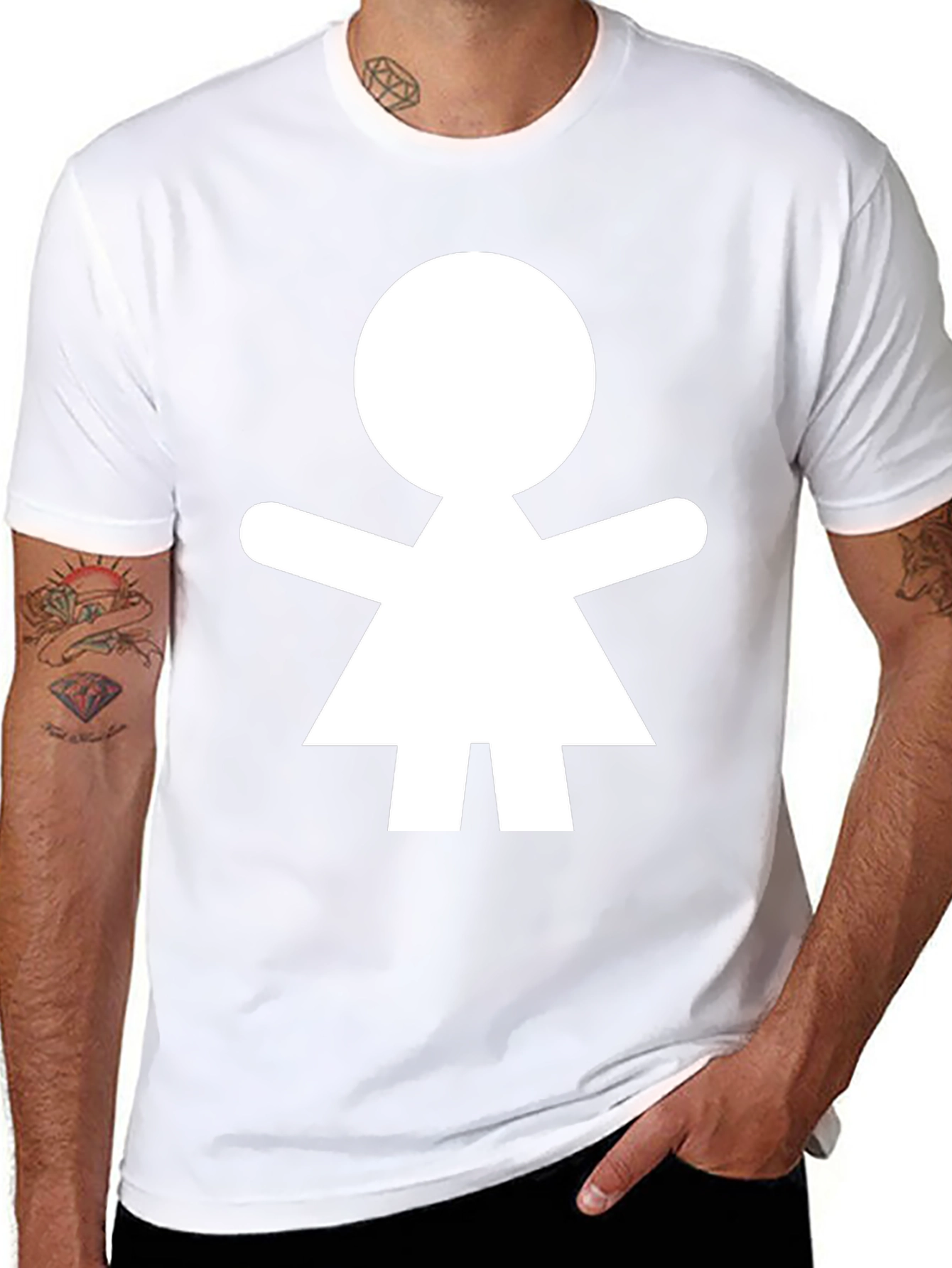 Simple Person Icon Black T-Shirt