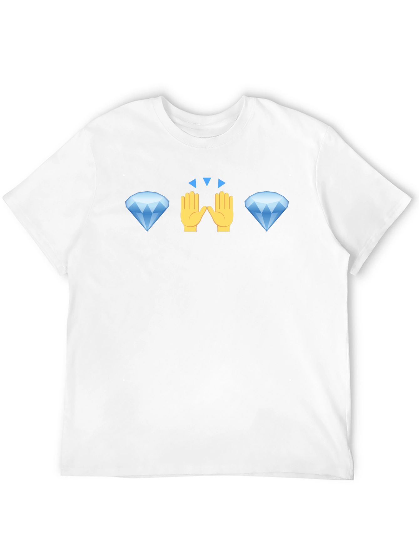 Diamond Hand Emoji Graphic Tee - Black
