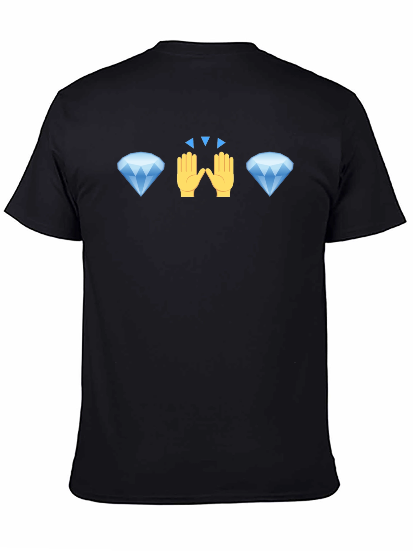 Diamond Hand Emoji Graphic Tee - Black