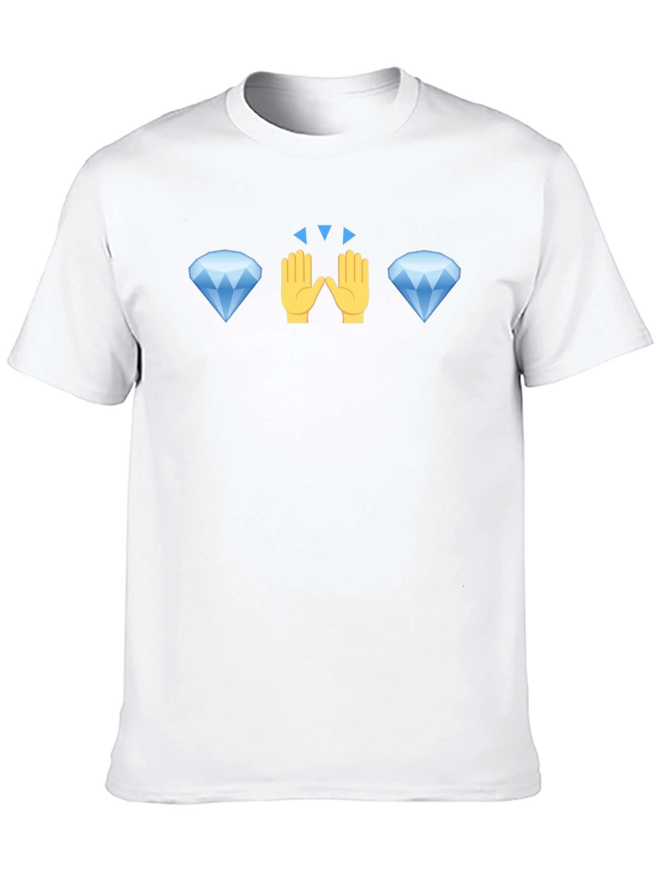 Diamond Hand Emoji Graphic Tee - Black