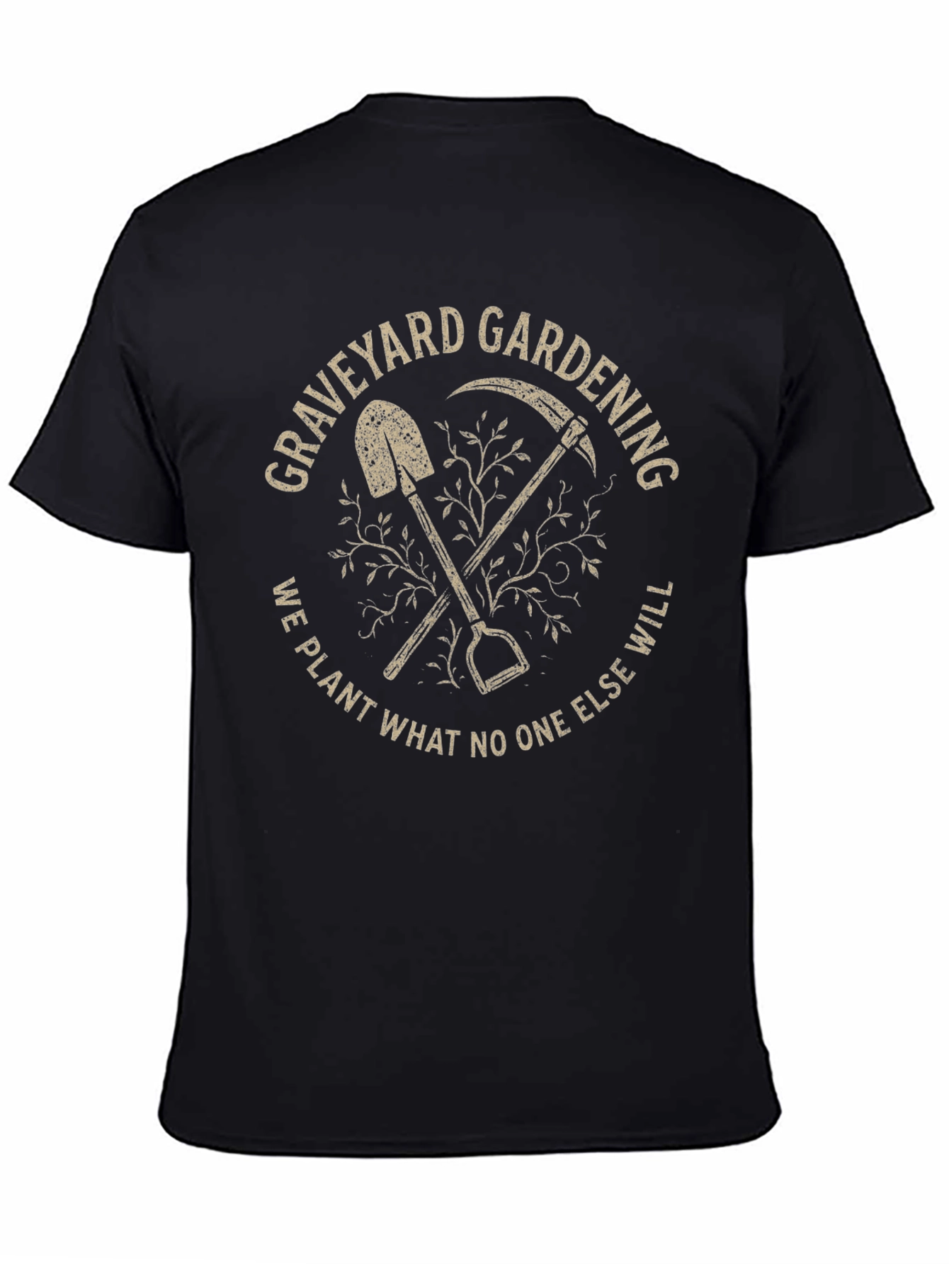 Graveyard Gardening Graphic Tee - Spooky Humor T-Shirt