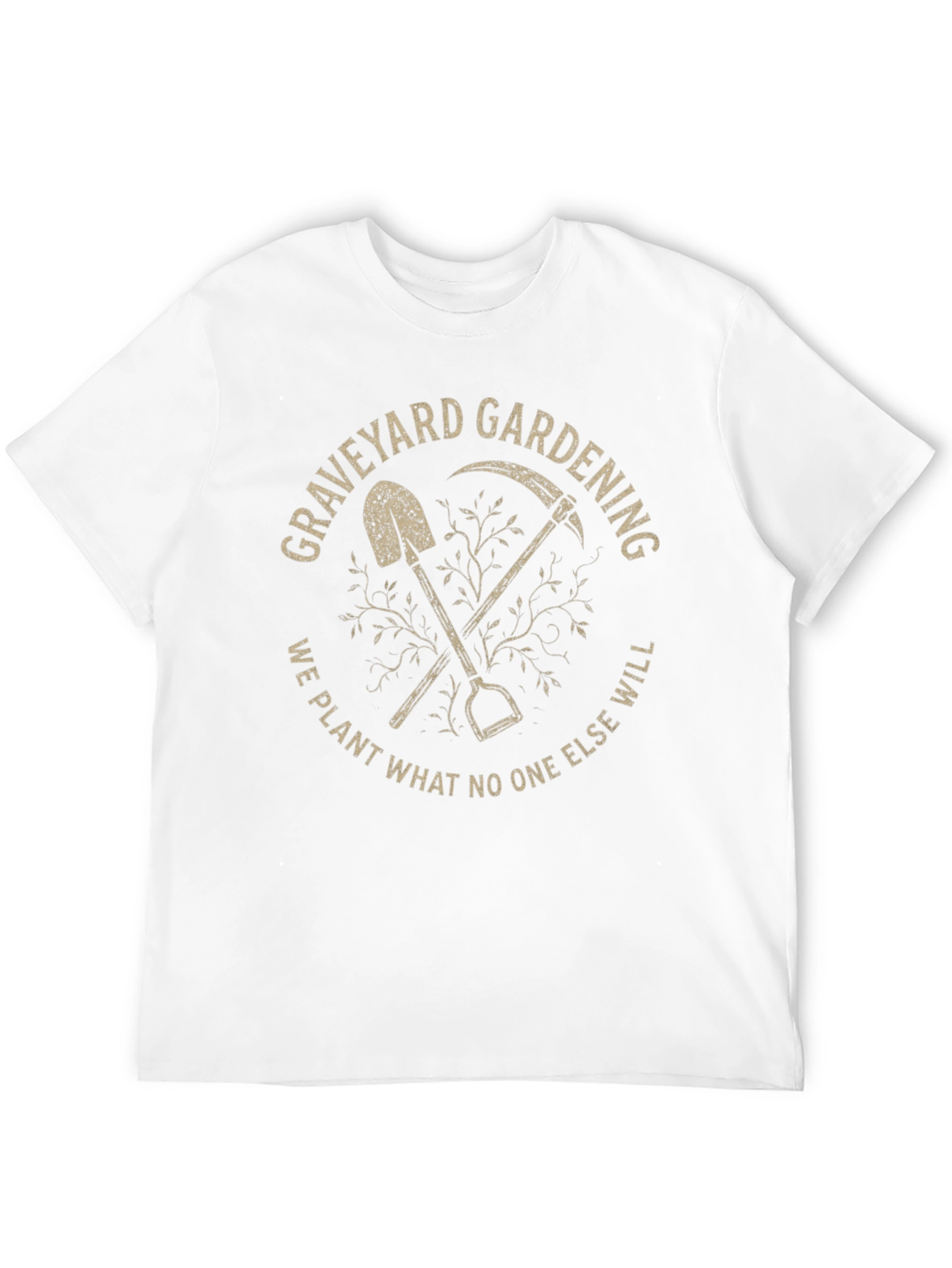 Graveyard Gardening Graphic Tee - Spooky Humor T-Shirt