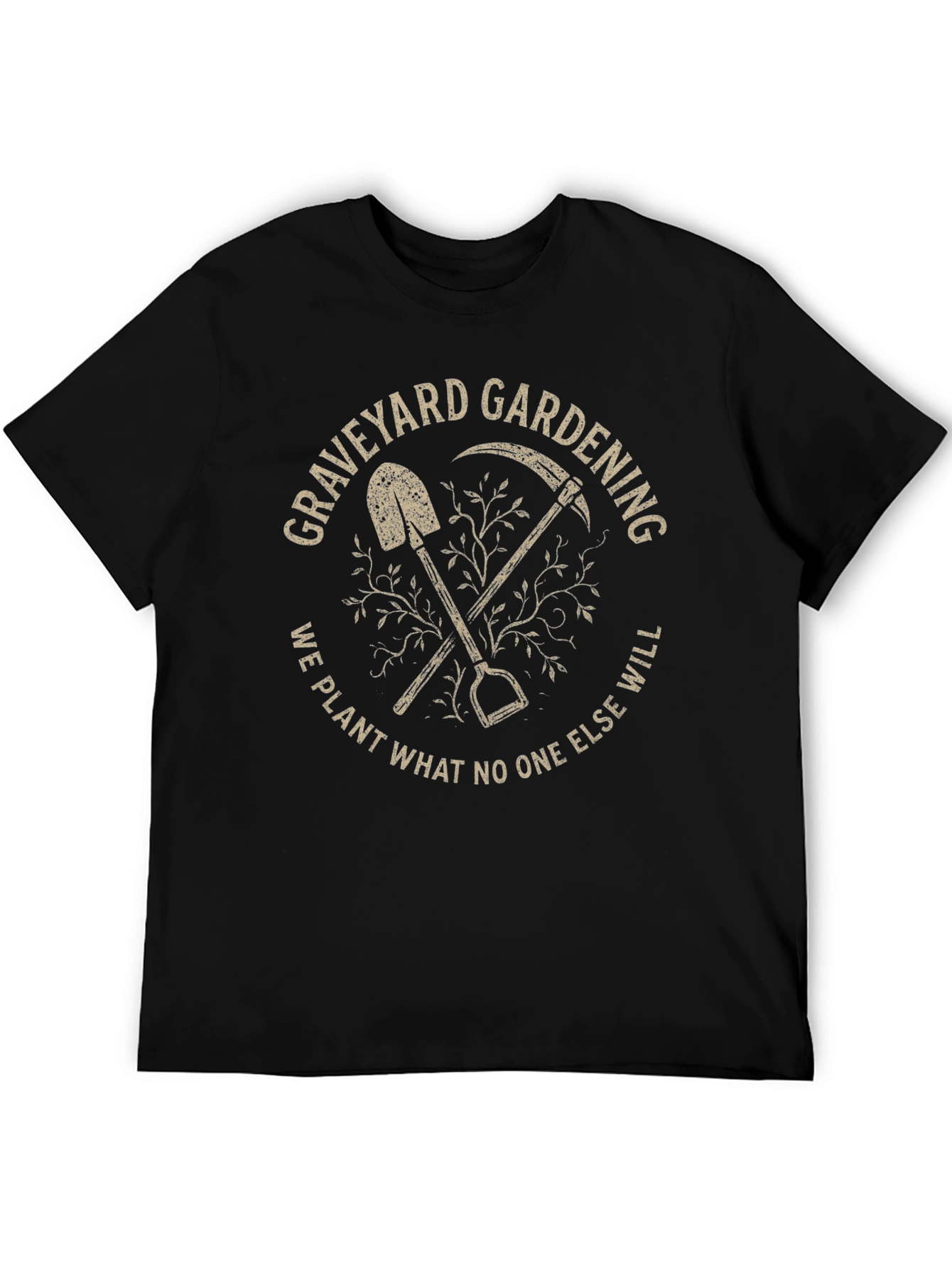 Graveyard Gardening Graphic Tee - Spooky Humor T-Shirt