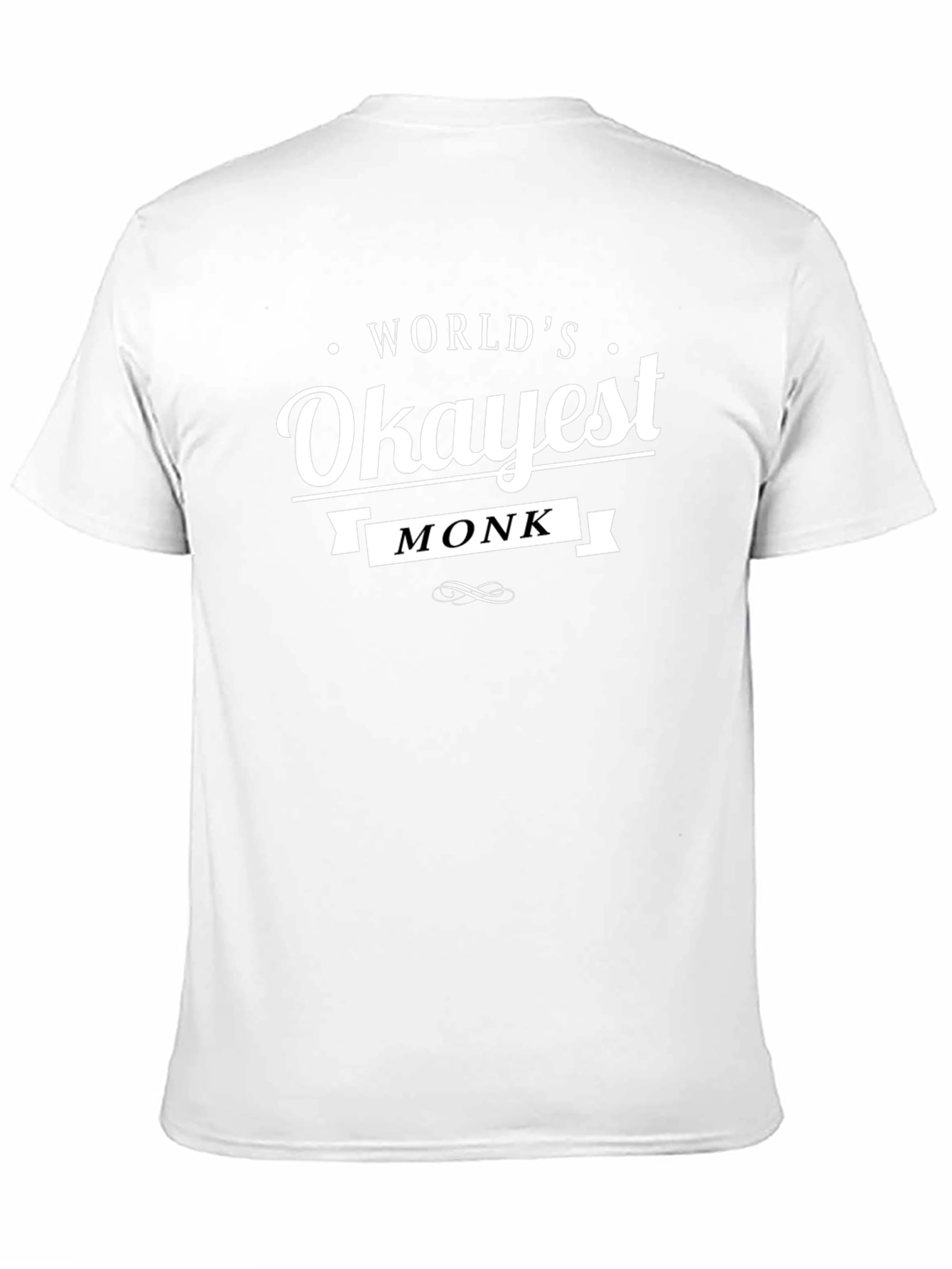 Worlds Okayest Monk Funny Black T-Shirt