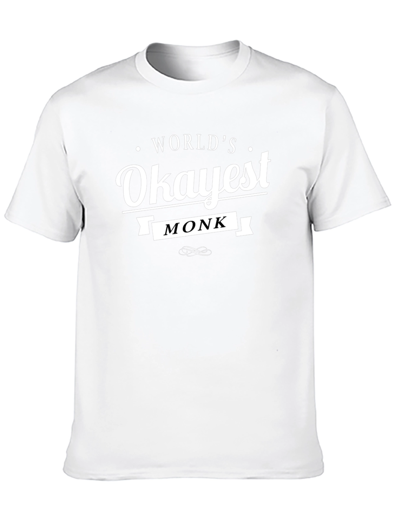 Worlds Okayest Monk Funny Black T-Shirt