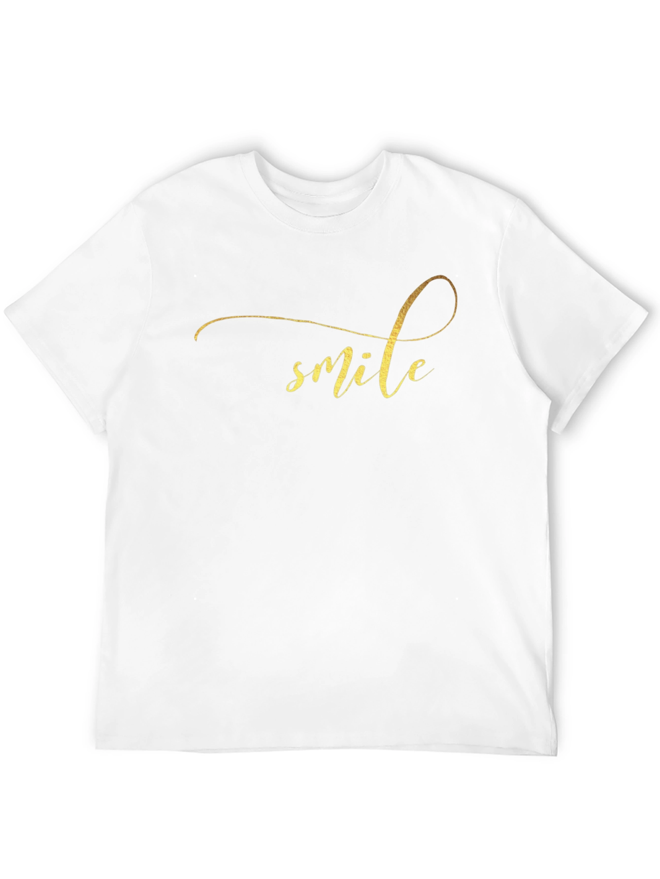 Smile Gold Script Black Tee