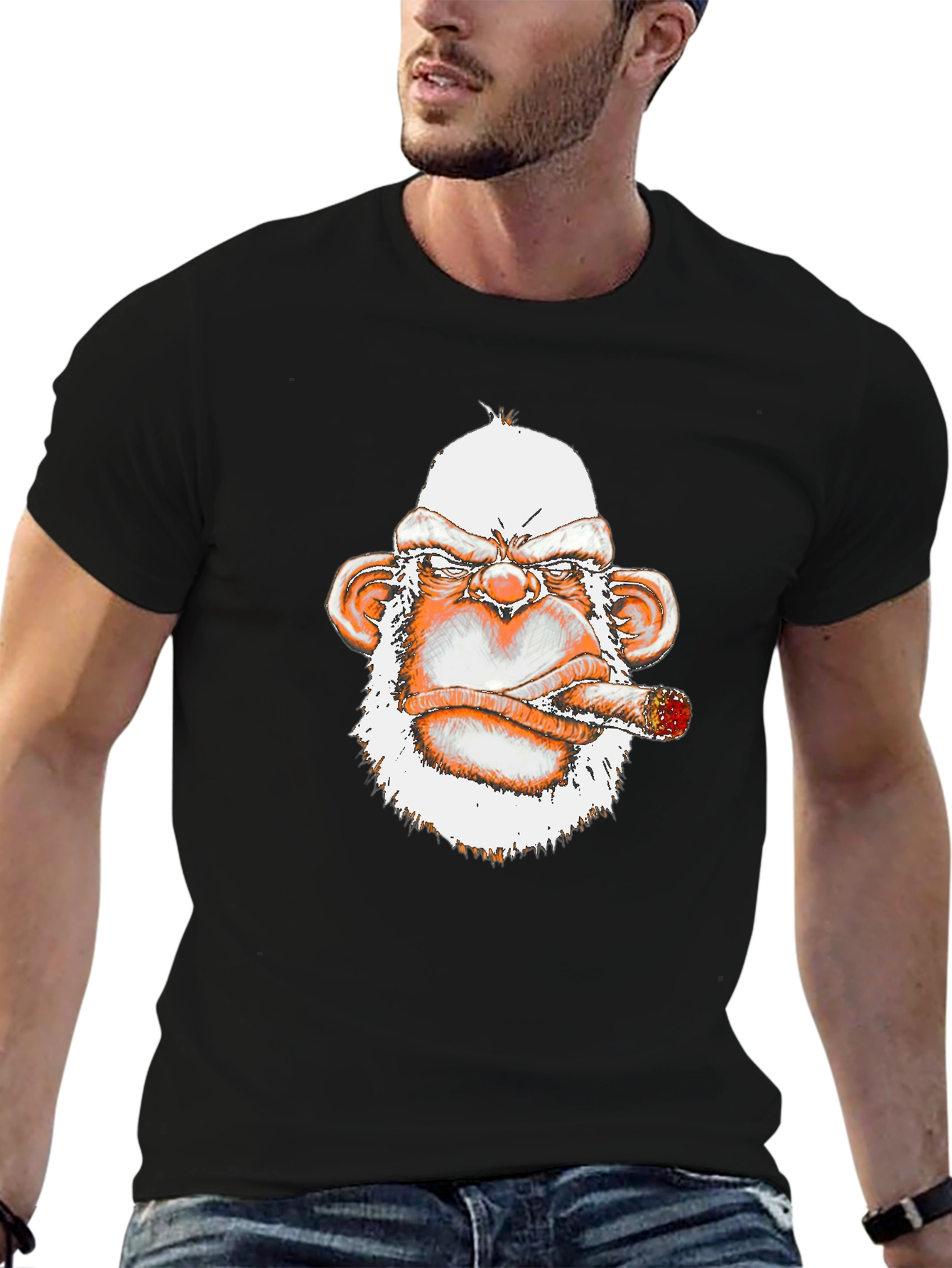 Smoking Monkey Graphic Tee