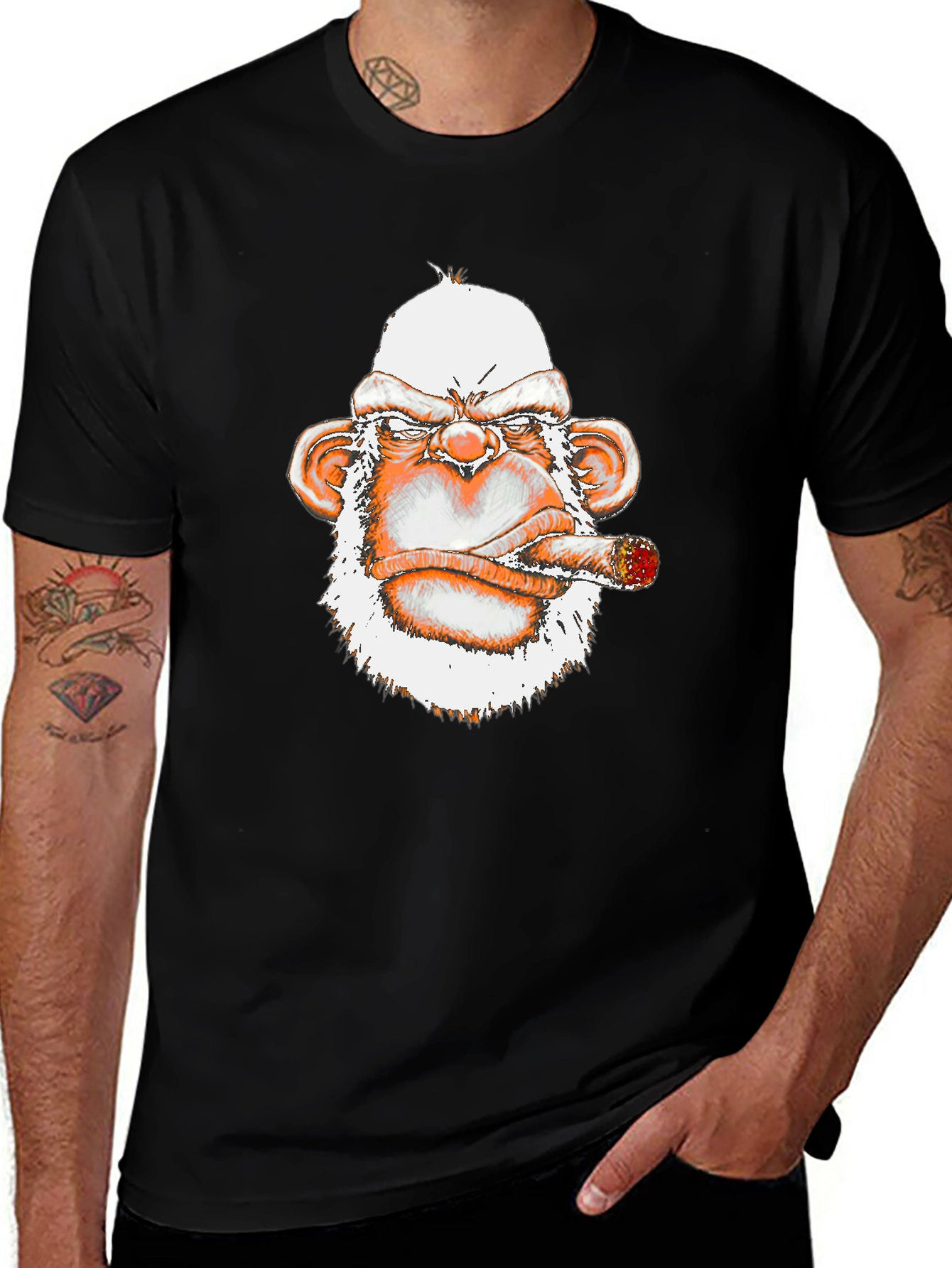 Smoking Monkey Graphic Tee
