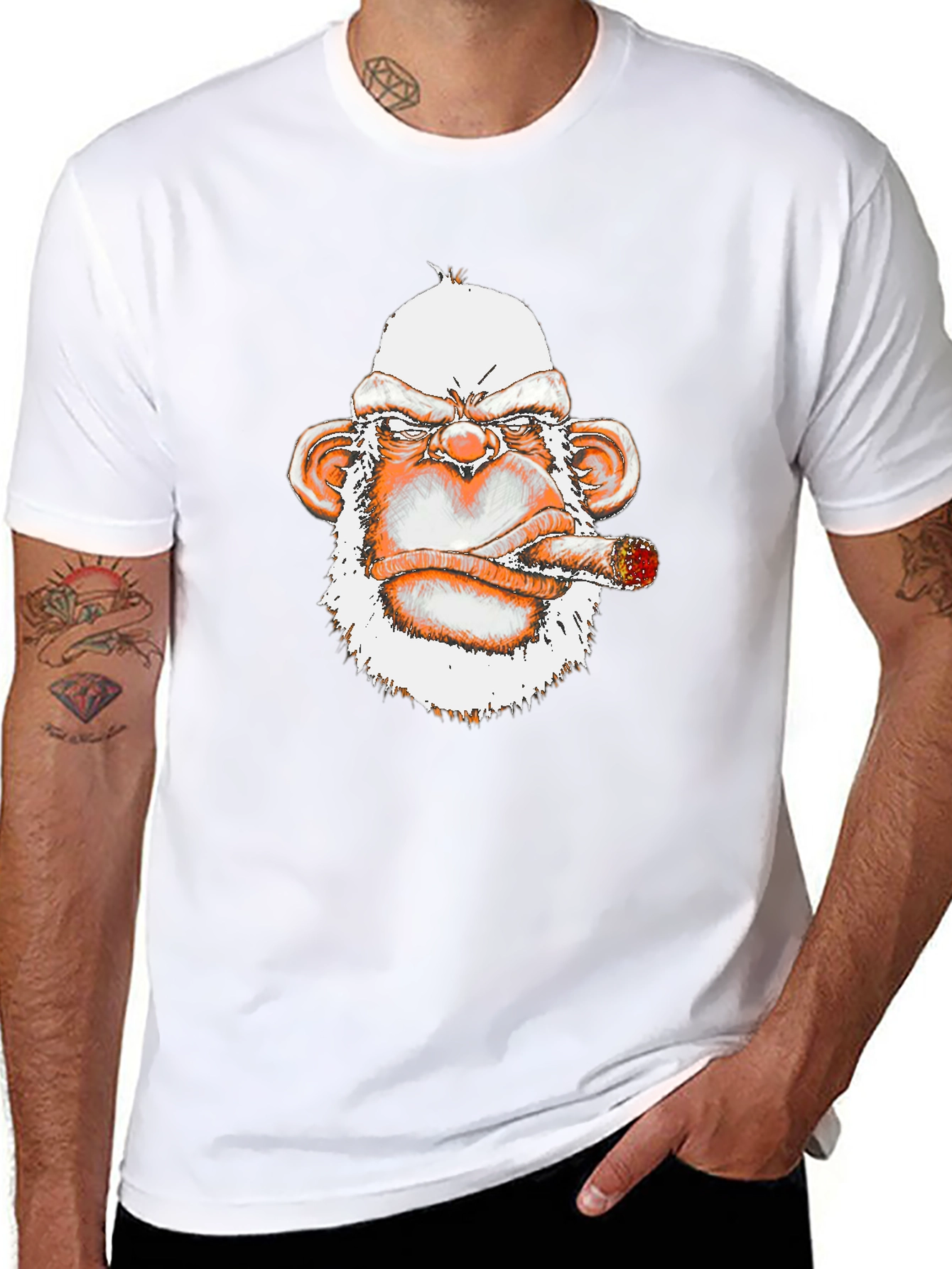 Smoking Monkey Graphic Tee
