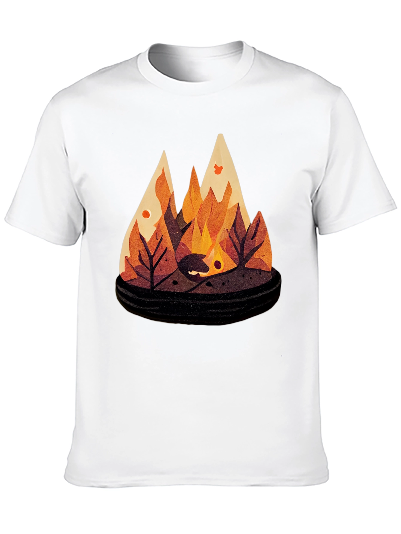 Autumn Campfire Graphic Tee - Black