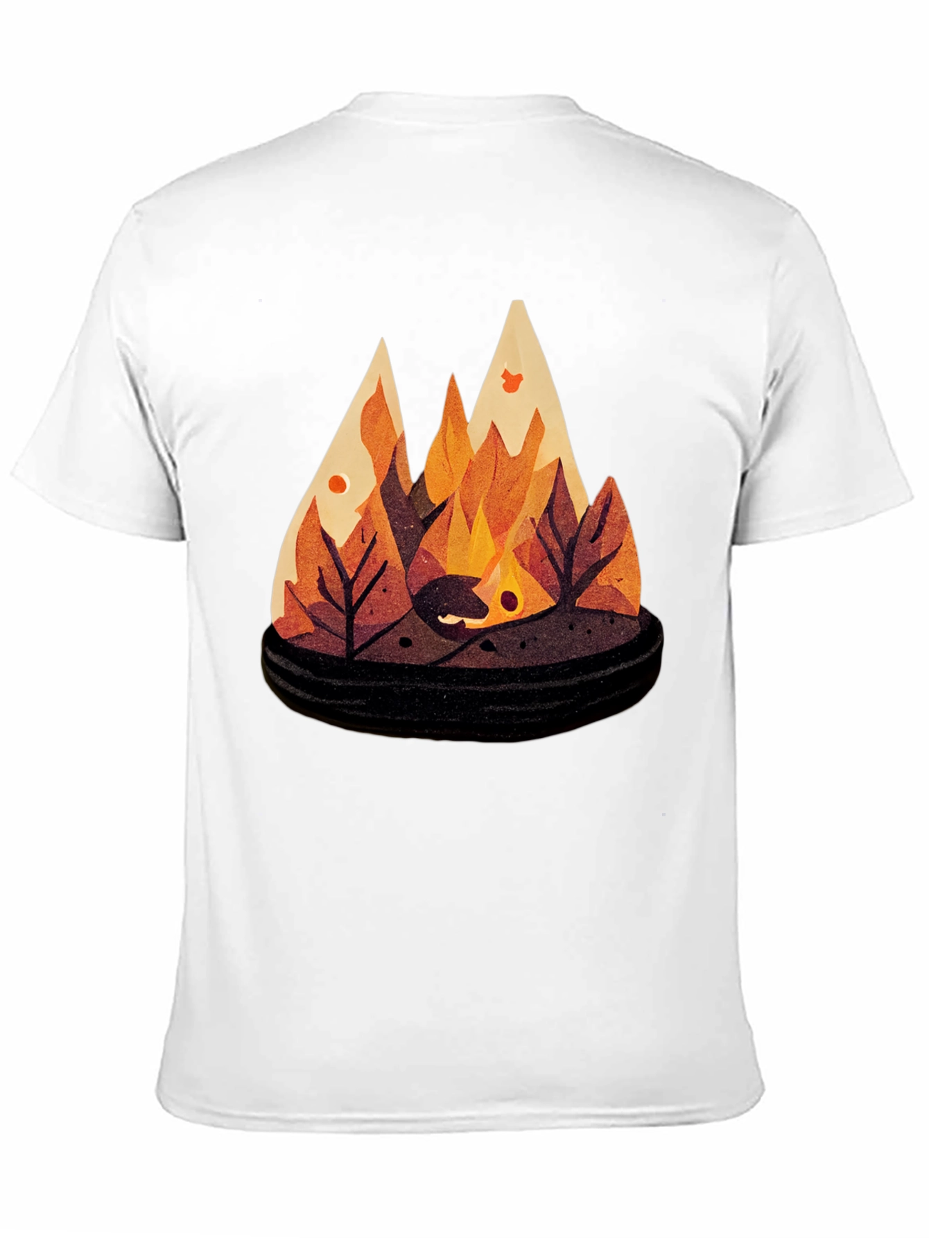 Autumn Campfire Graphic Tee - Black