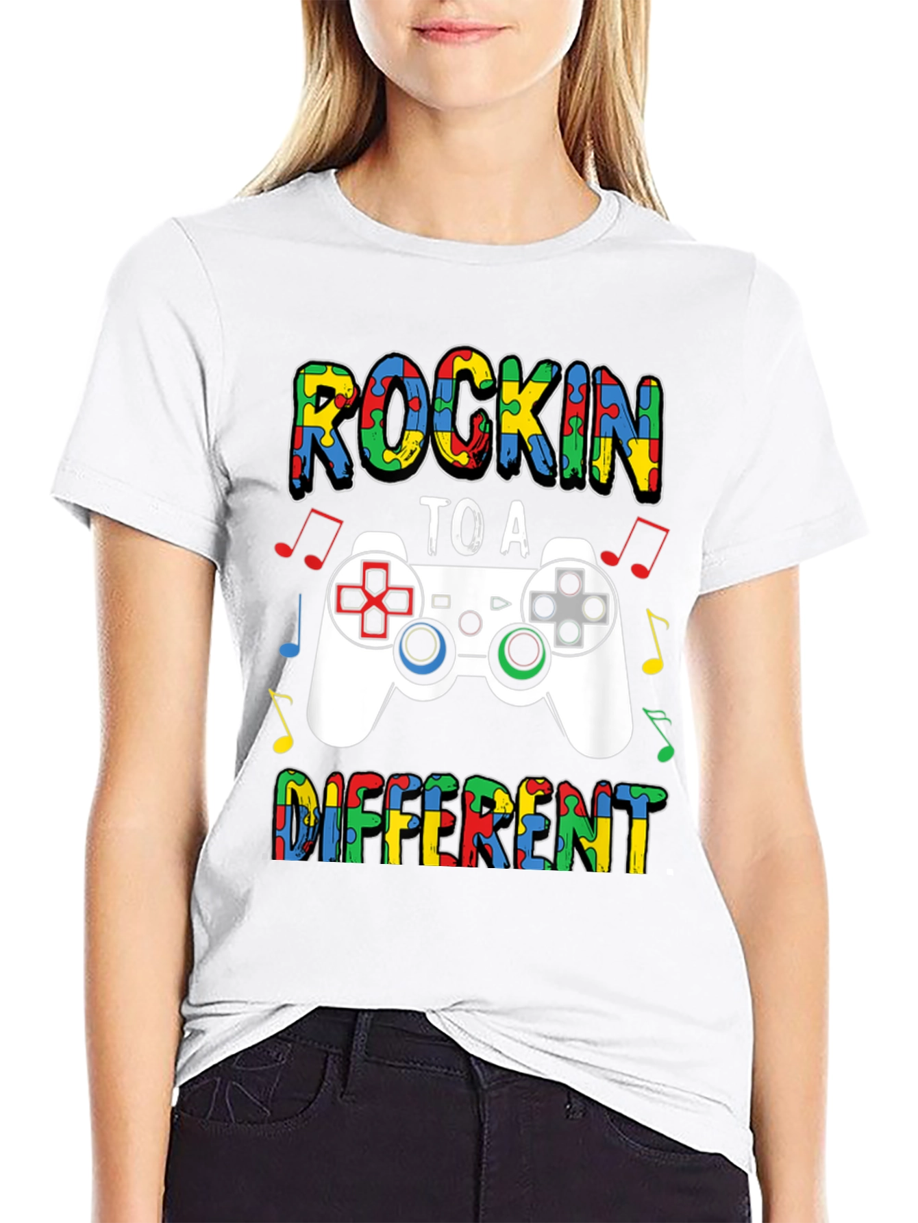 Rockin to a Different Beat Autism Awareness T-Shirt