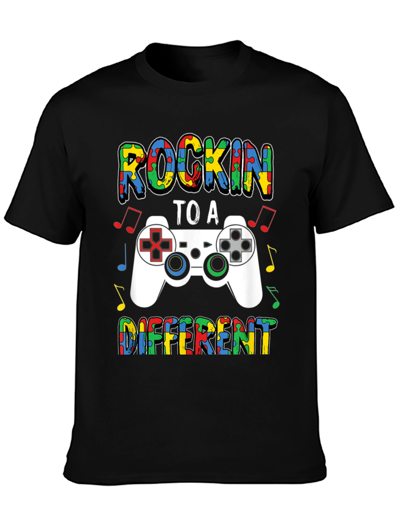 Rockin to a Different Beat Autism Awareness T-Shirt