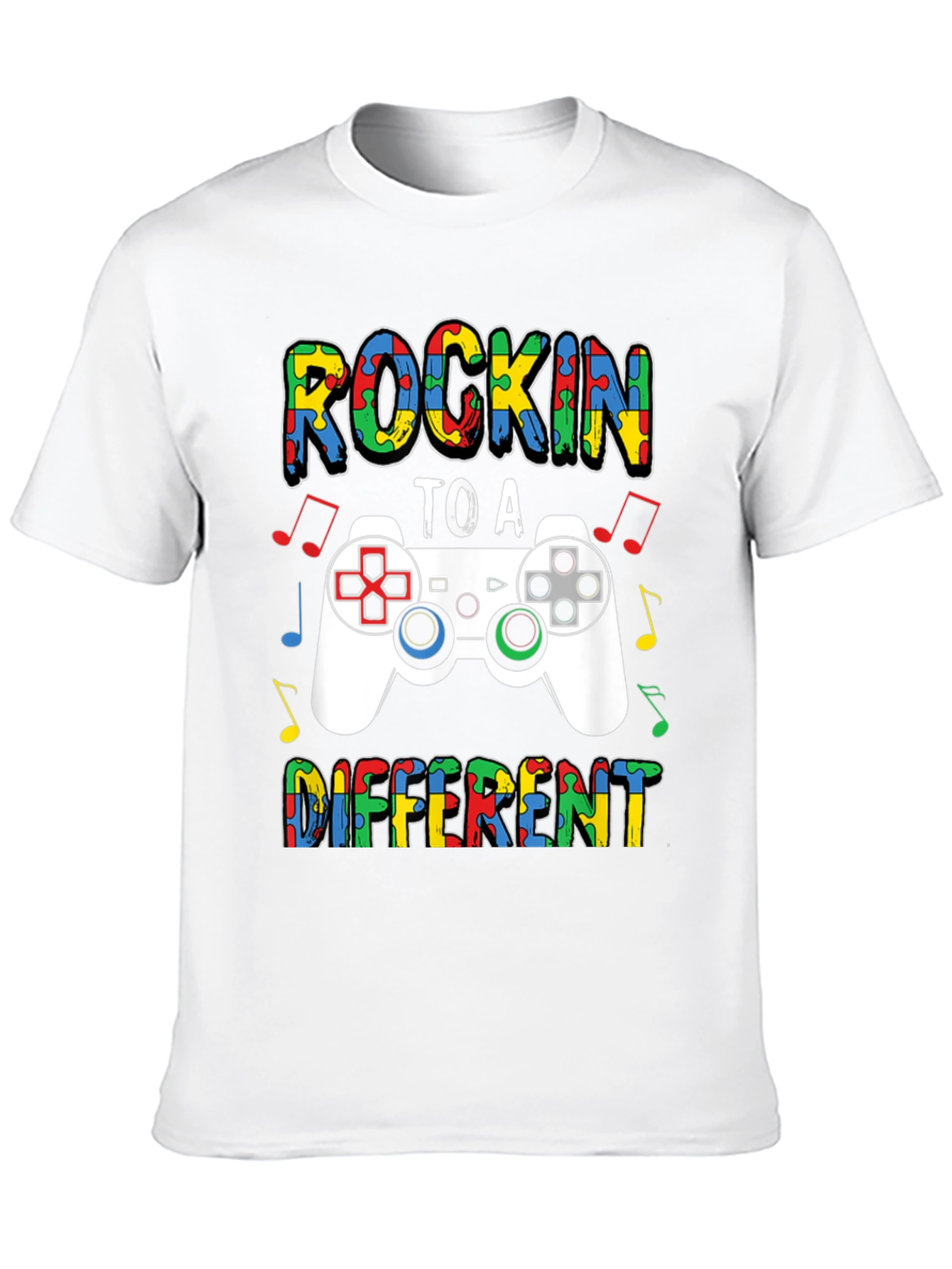 Rockin to a Different Beat Autism Awareness T-Shirt