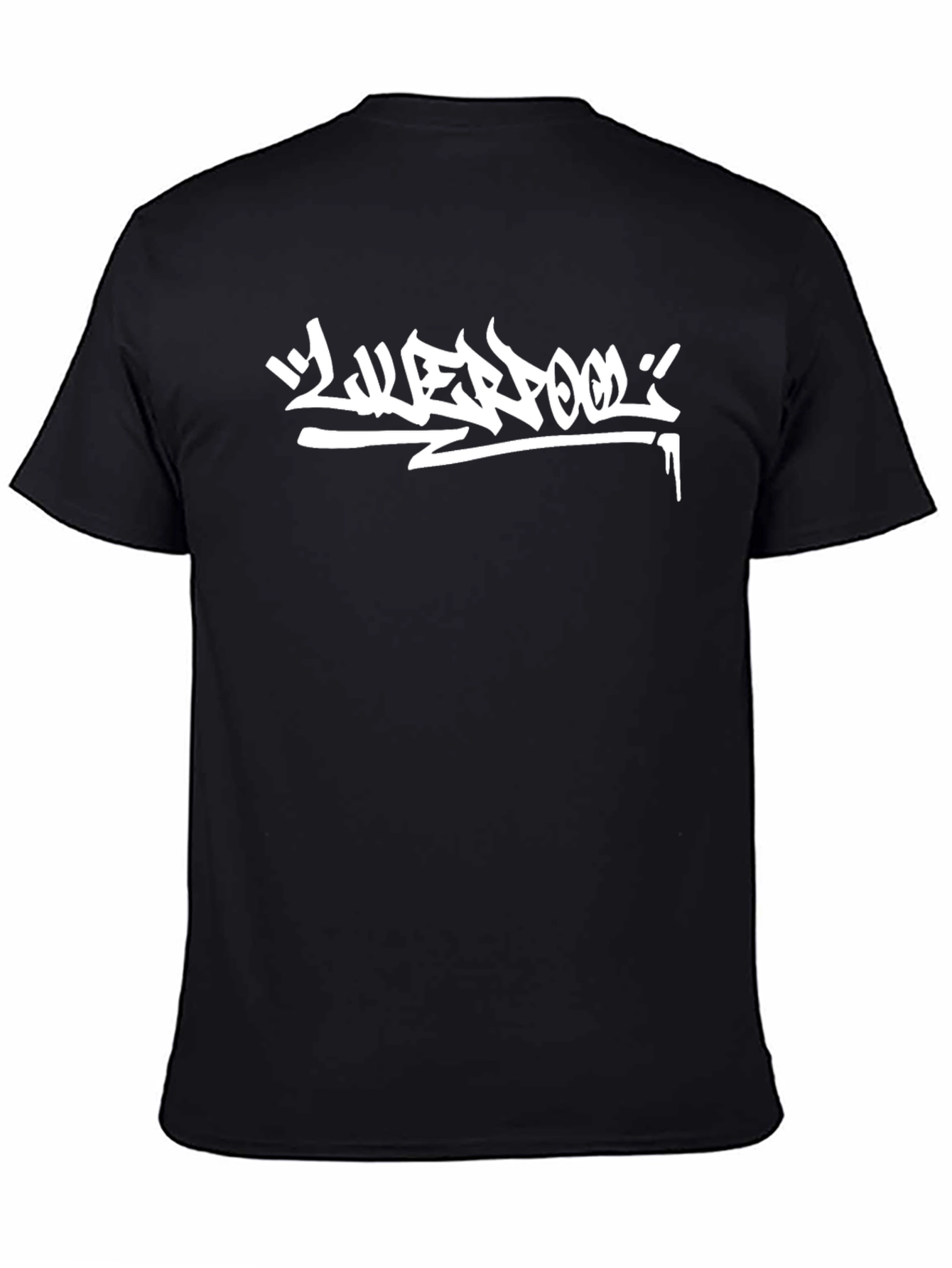 Liverpool Graffiti Style Black T-Shirt