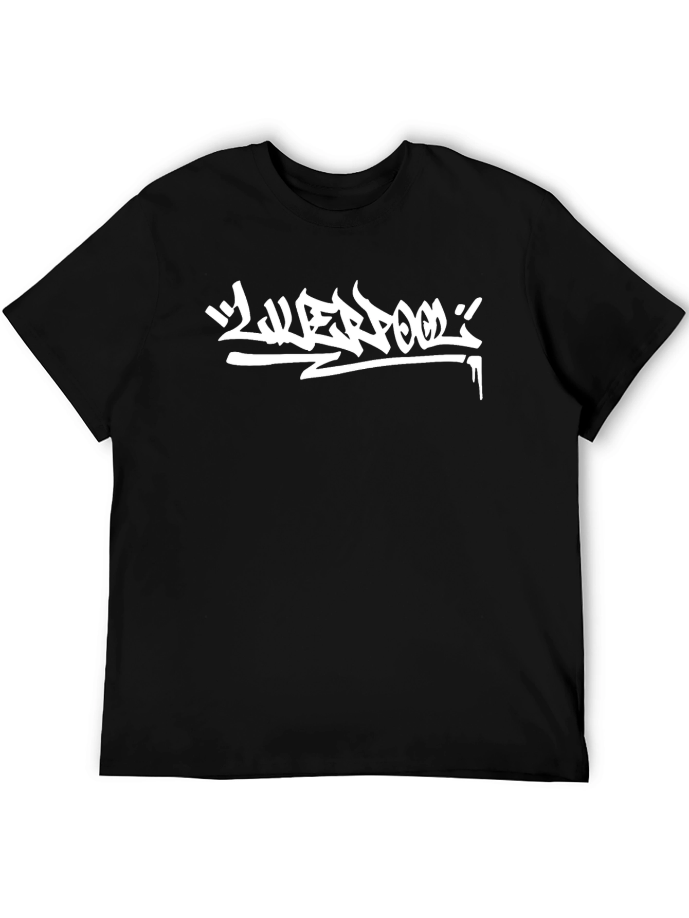 Liverpool Graffiti Style Black T-Shirt
