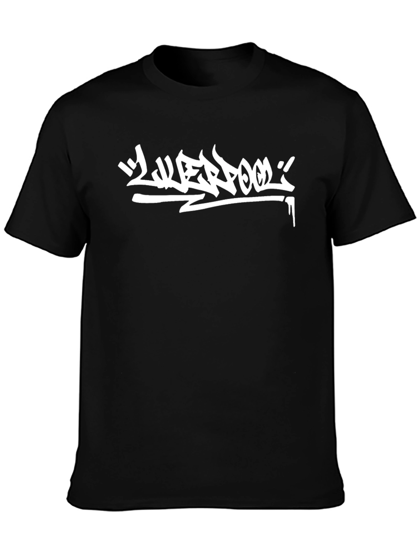 Liverpool Graffiti Style Black T-Shirt