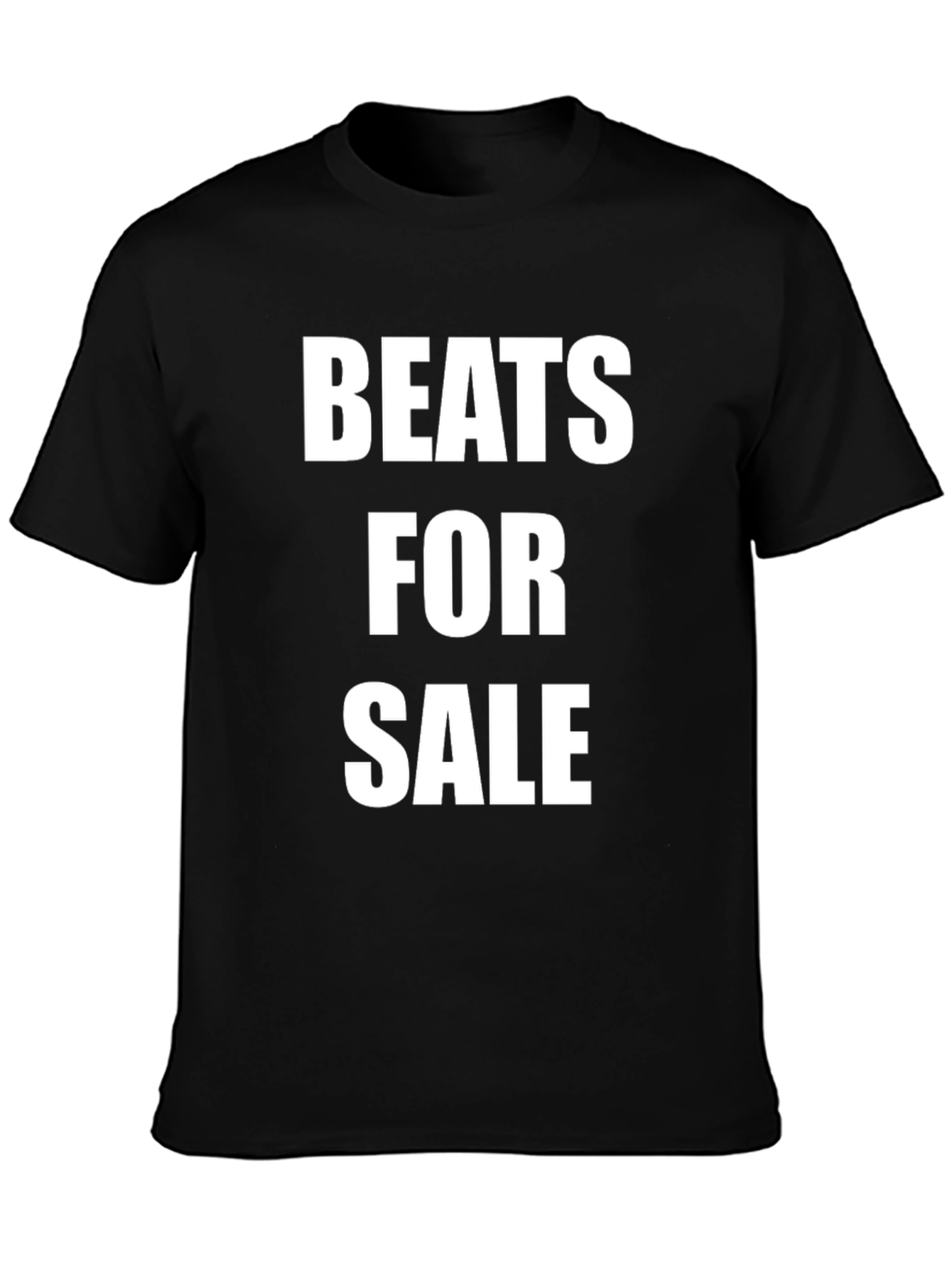 Beats For Sale Black Cotton T-Shirt