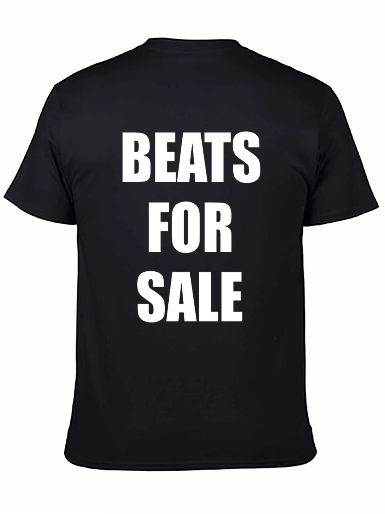 Beats For Sale Black Cotton T-Shirt