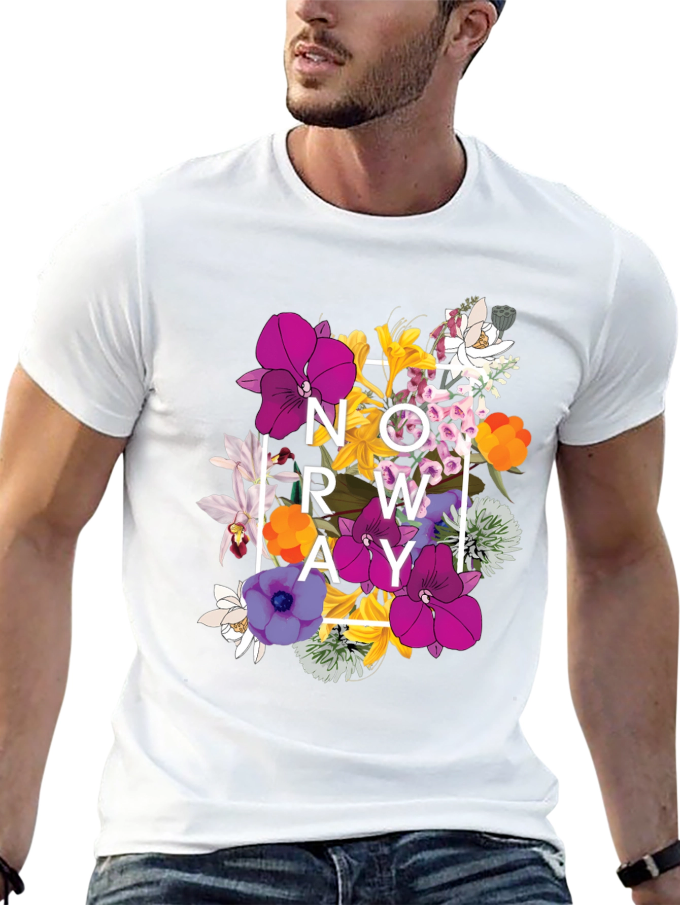 Floral NOWAY T-Shirt - Mens Graphic Tee