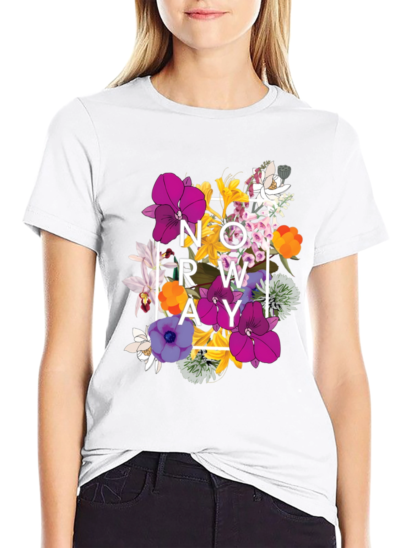 Floral NOWAY T-Shirt - Mens Graphic Tee