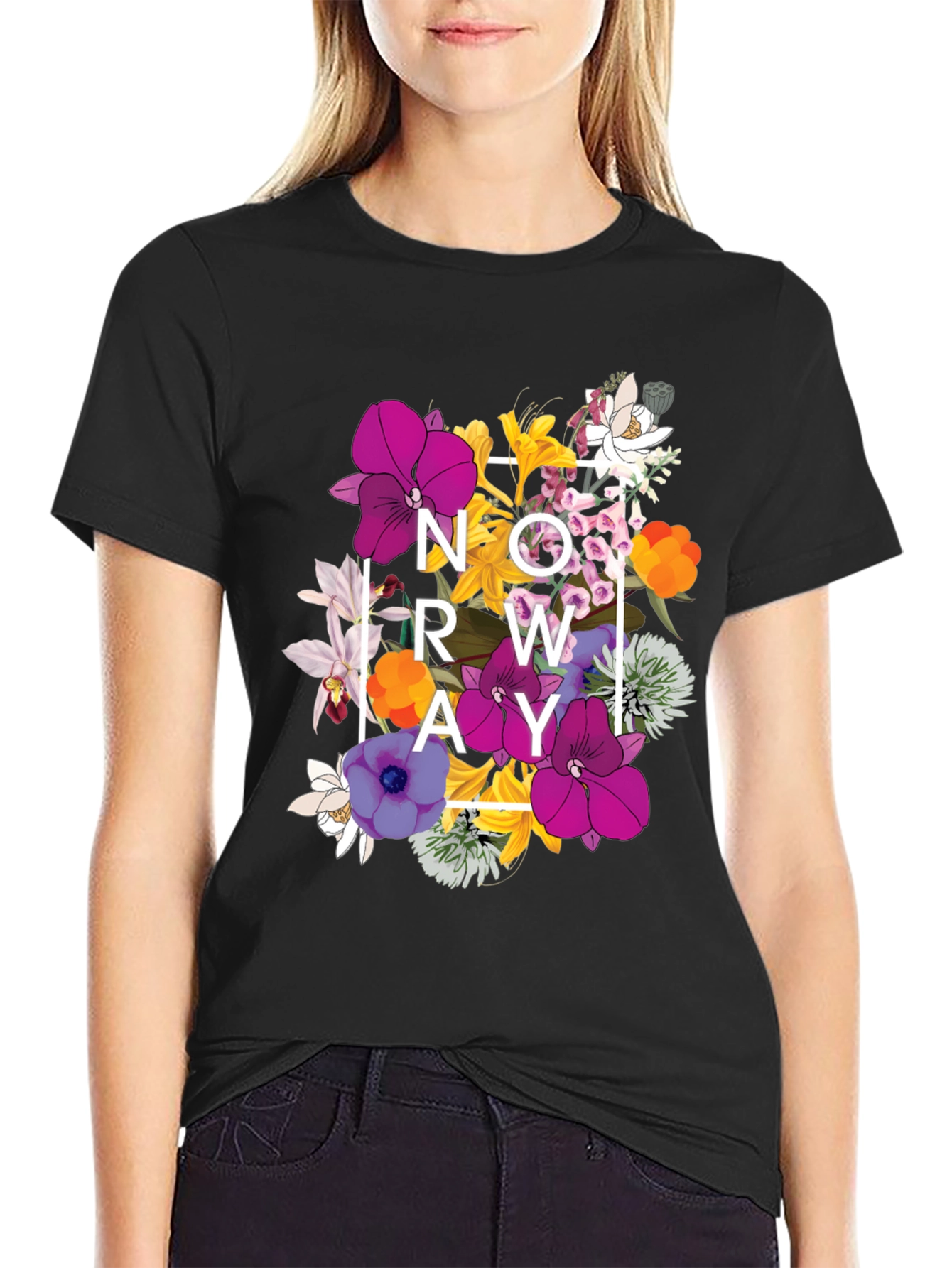Floral NOWAY T-Shirt - Mens Graphic Tee