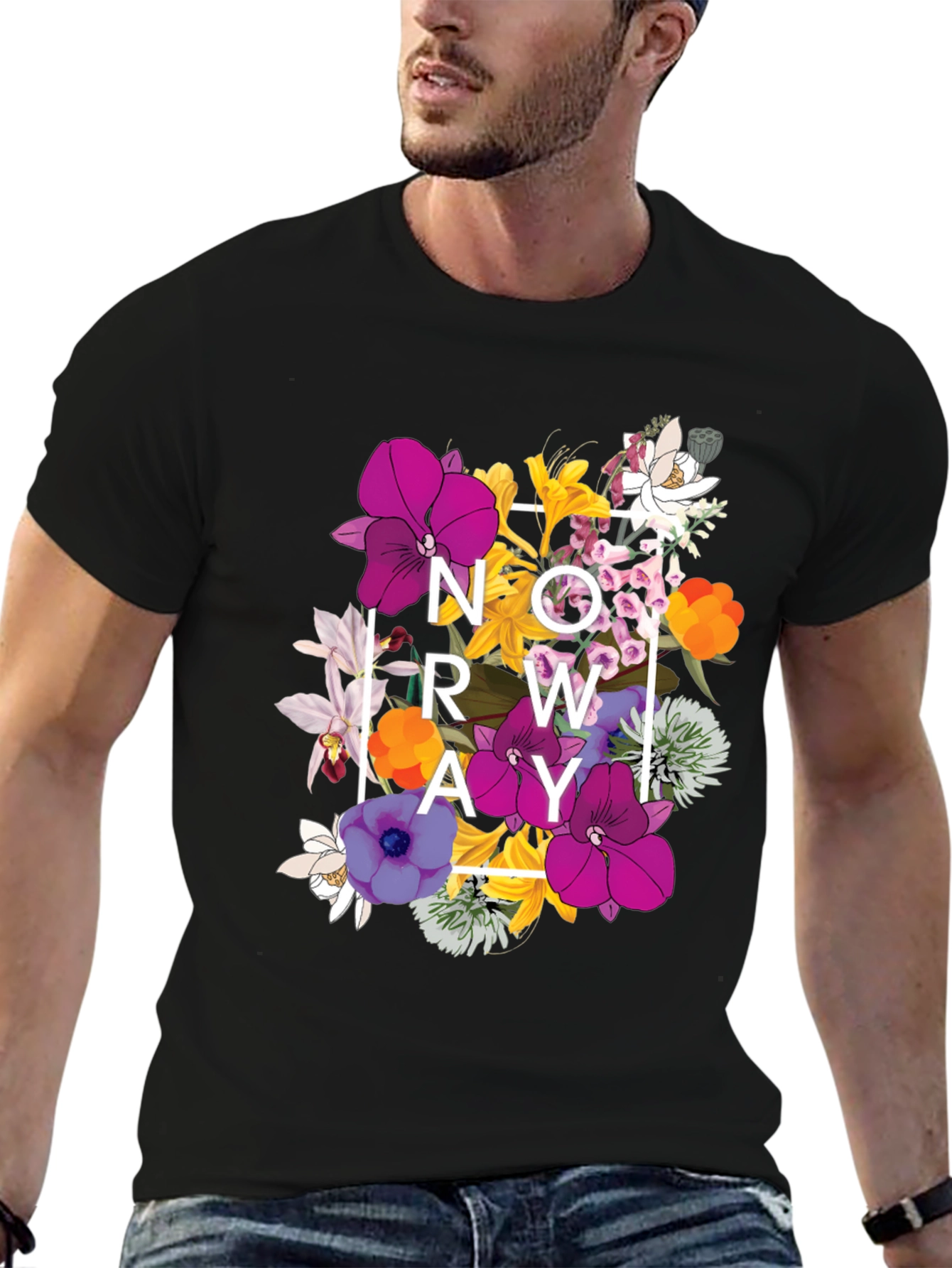 Floral NOWAY T-Shirt - Mens Graphic Tee
