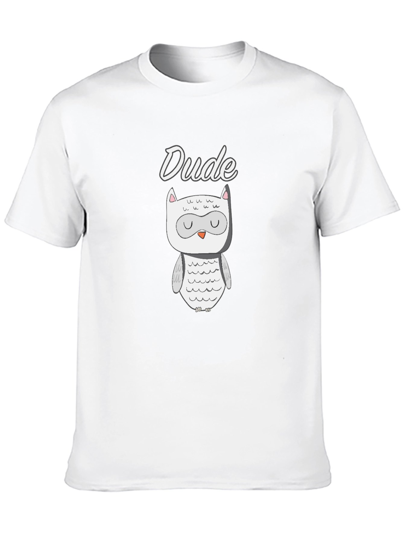 Dude Owl Graphic T-Shirt - Black Cotton Tee