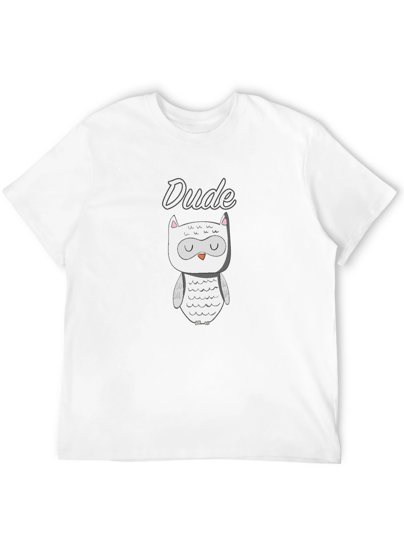 Dude Owl Graphic T-Shirt - Black Cotton Tee