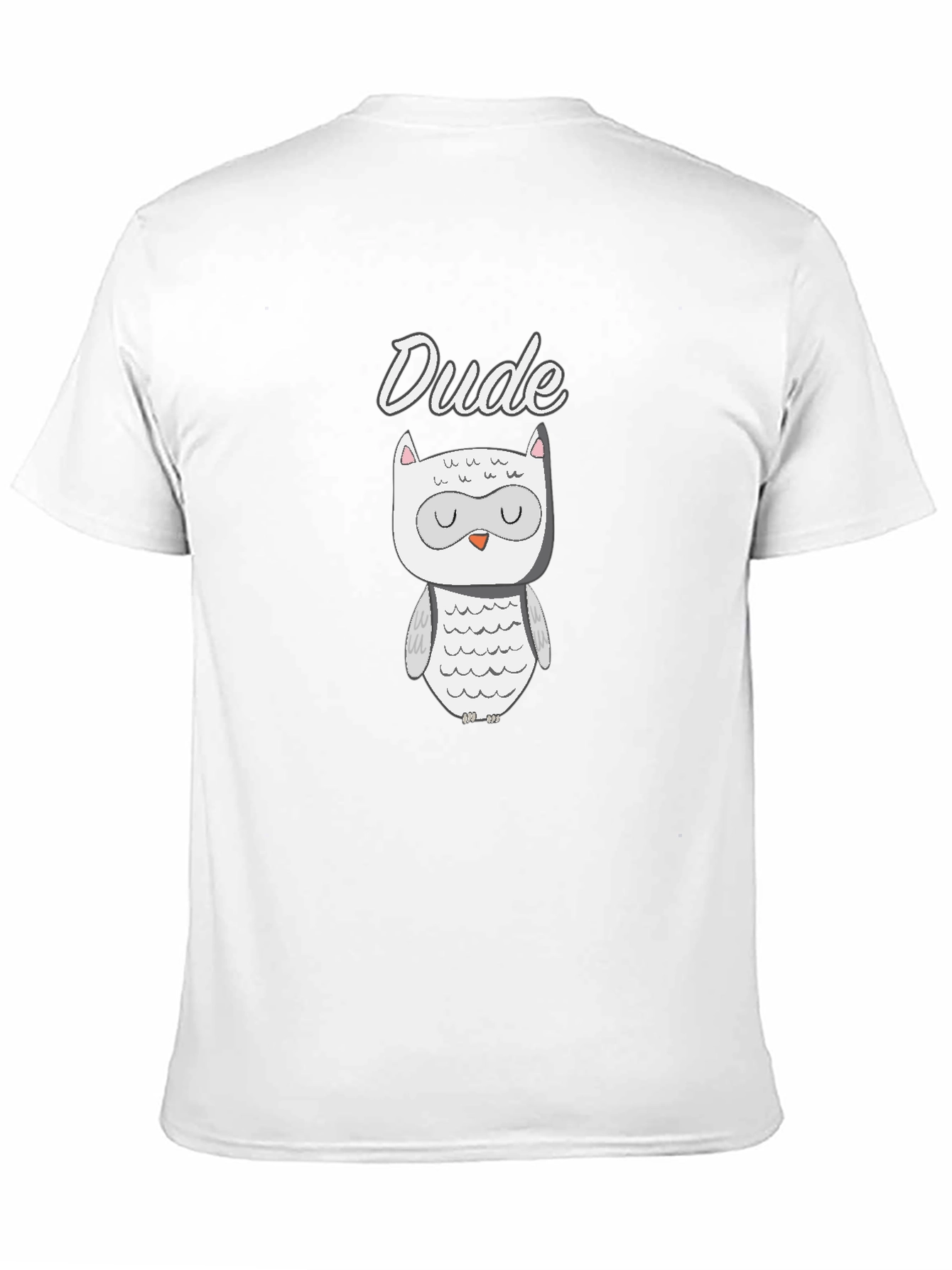Dude Owl Graphic T-Shirt - Black Cotton Tee