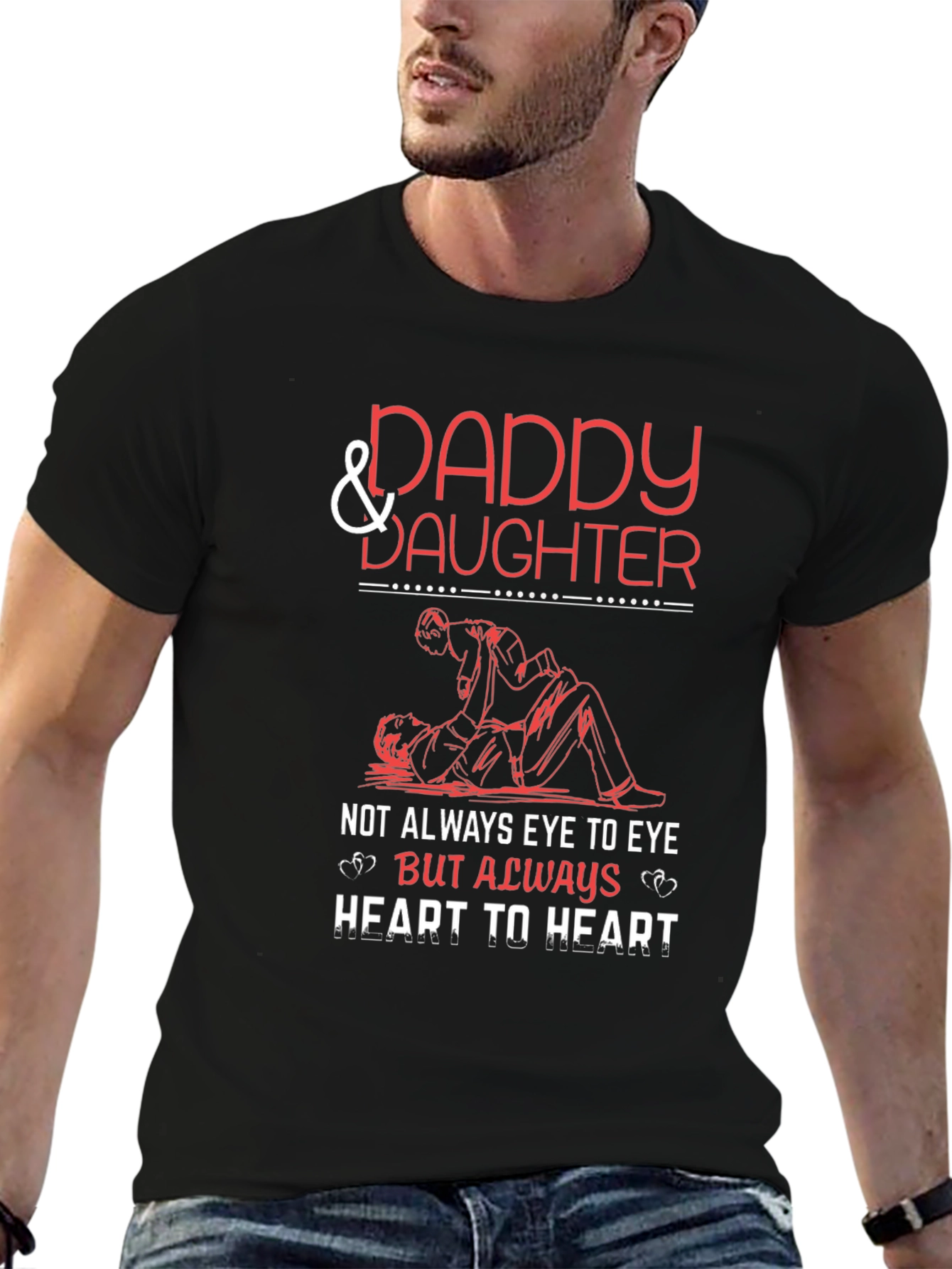 Daddy & Daughter T-Shirt - Heart to Heart Design