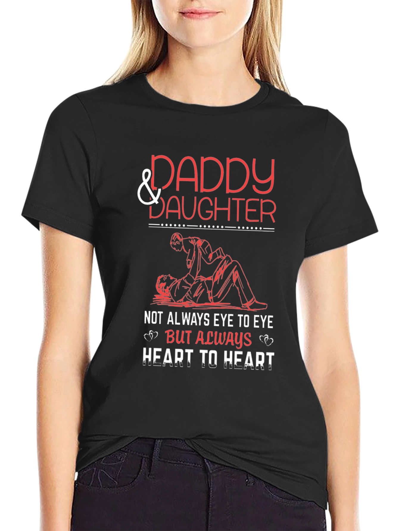 Daddy & Daughter T-Shirt - Heart to Heart Design