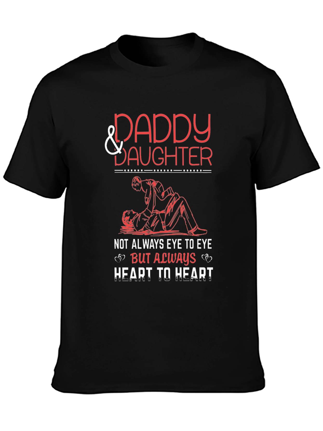 Daddy & Daughter T-Shirt - Heart to Heart Design