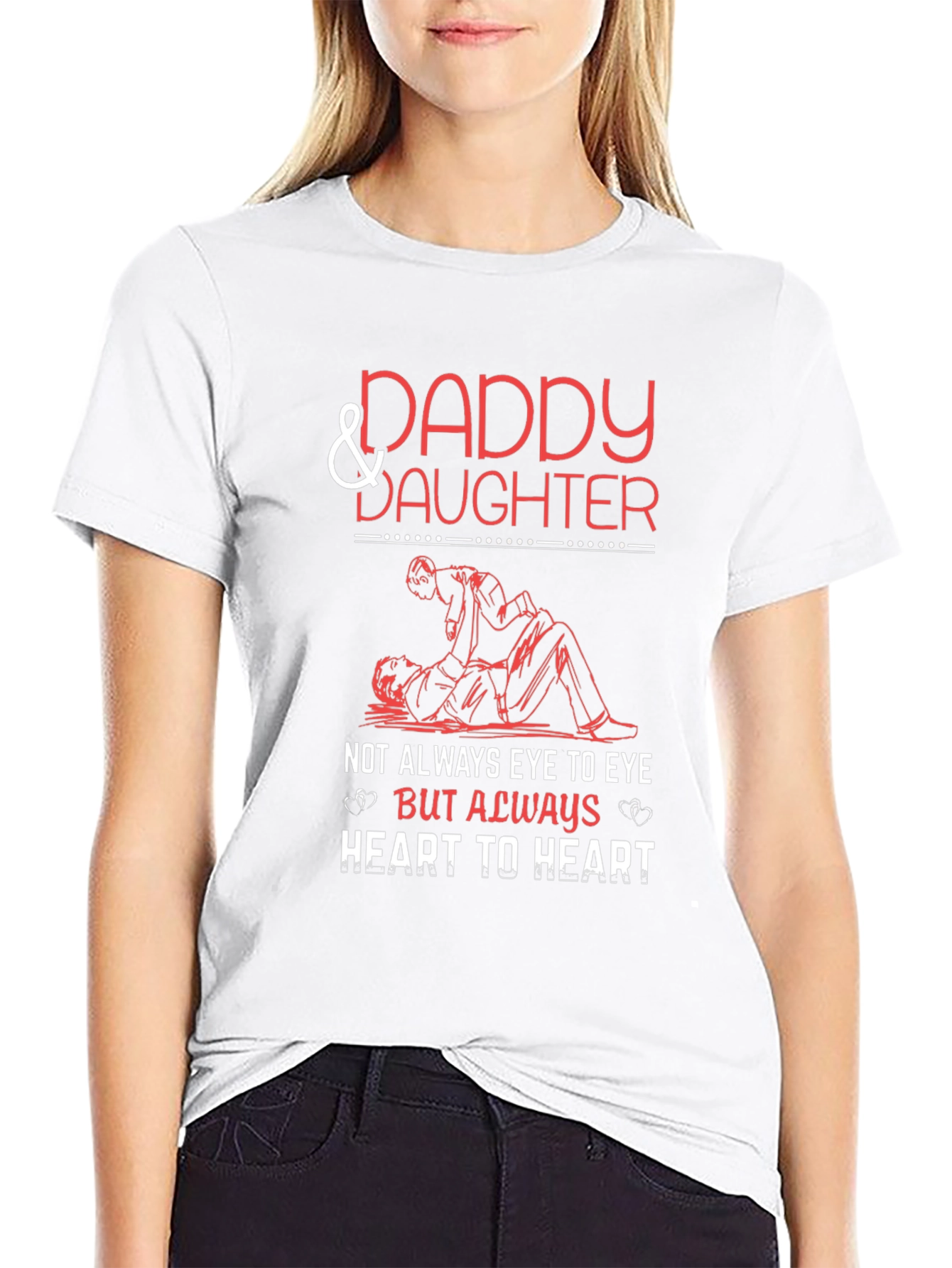 Daddy & Daughter T-Shirt - Heart to Heart Design