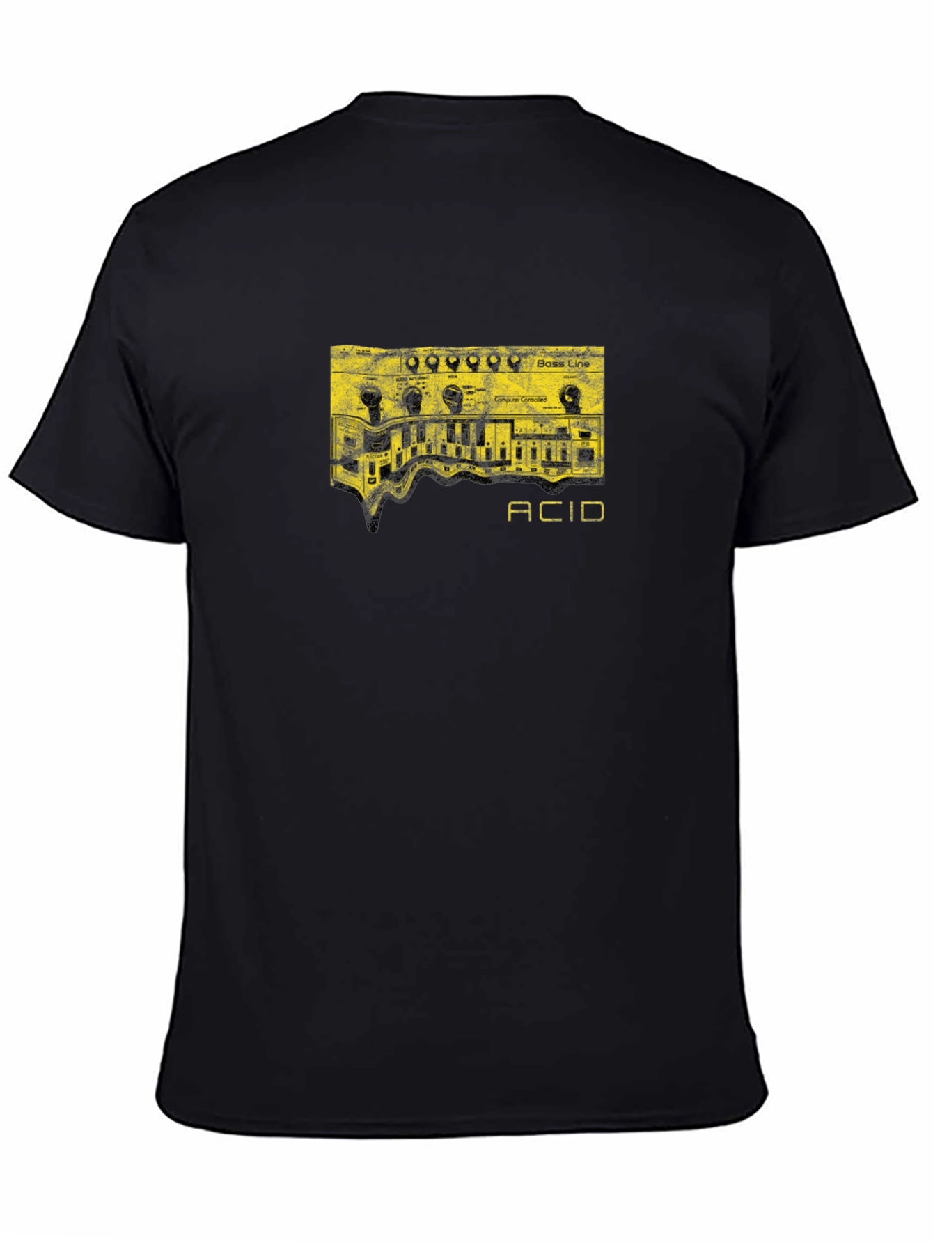Acid Bass Line Graphic T-Shirt - Black