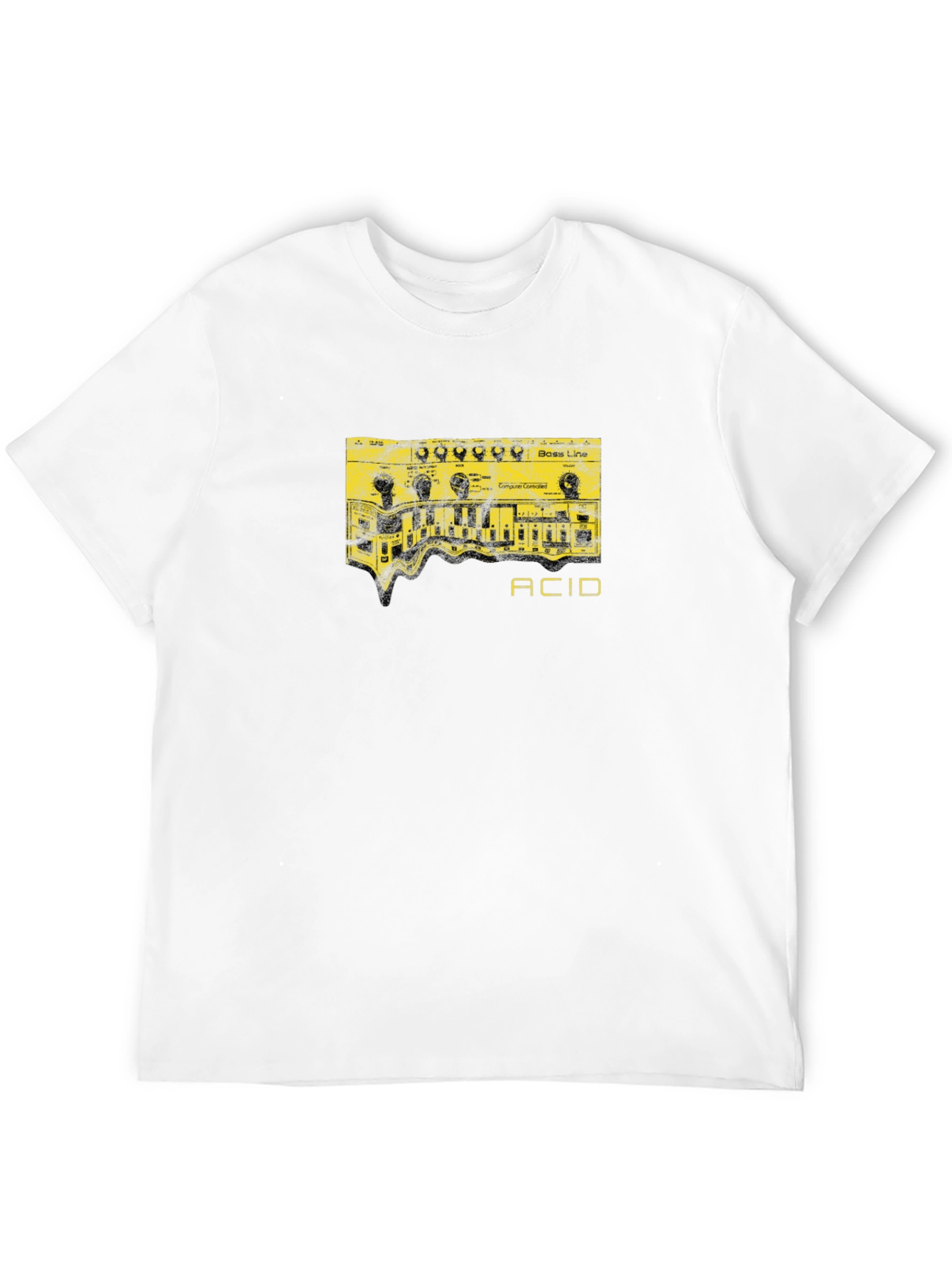 Acid Bass Line Graphic T-Shirt - Black
