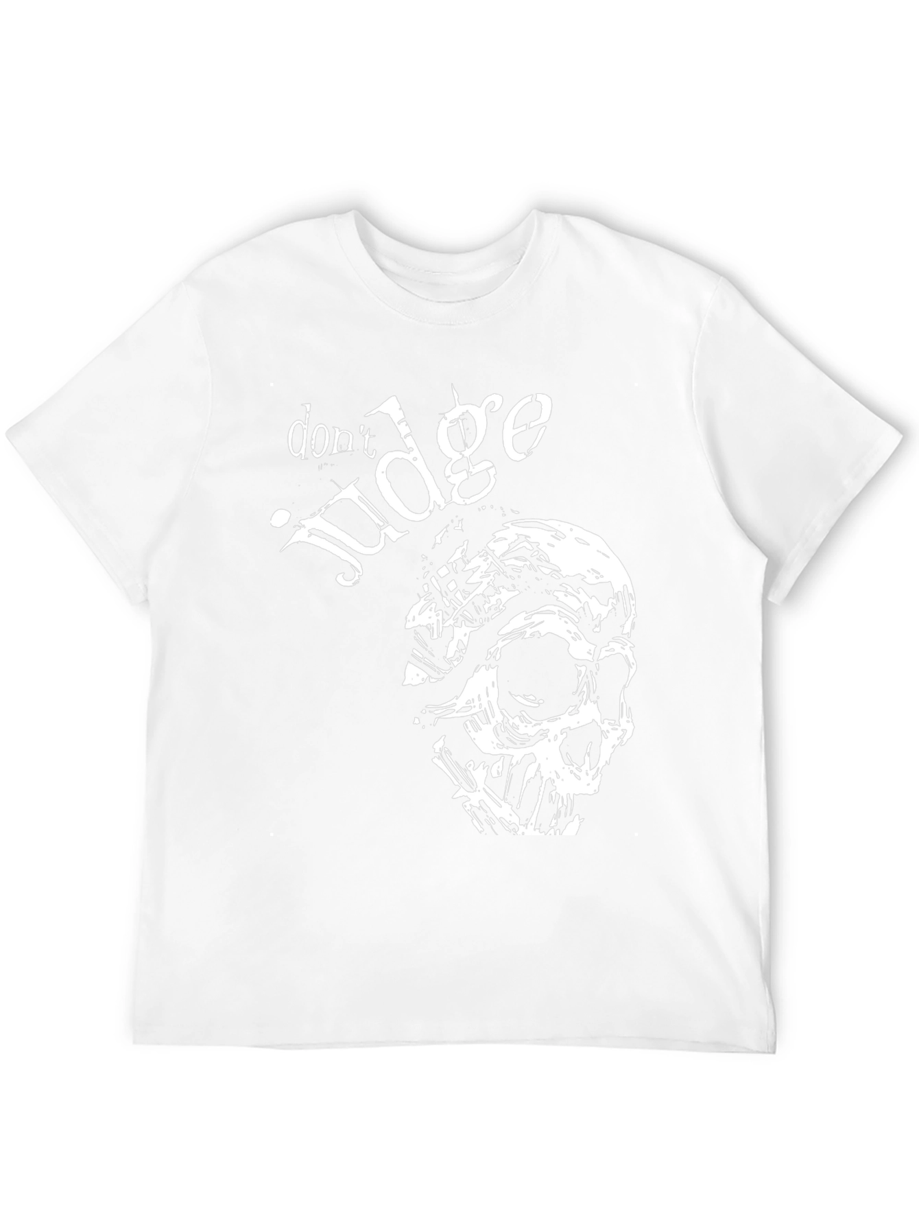 Dont Judge Skull Graphic Tee - Black Crew Neck