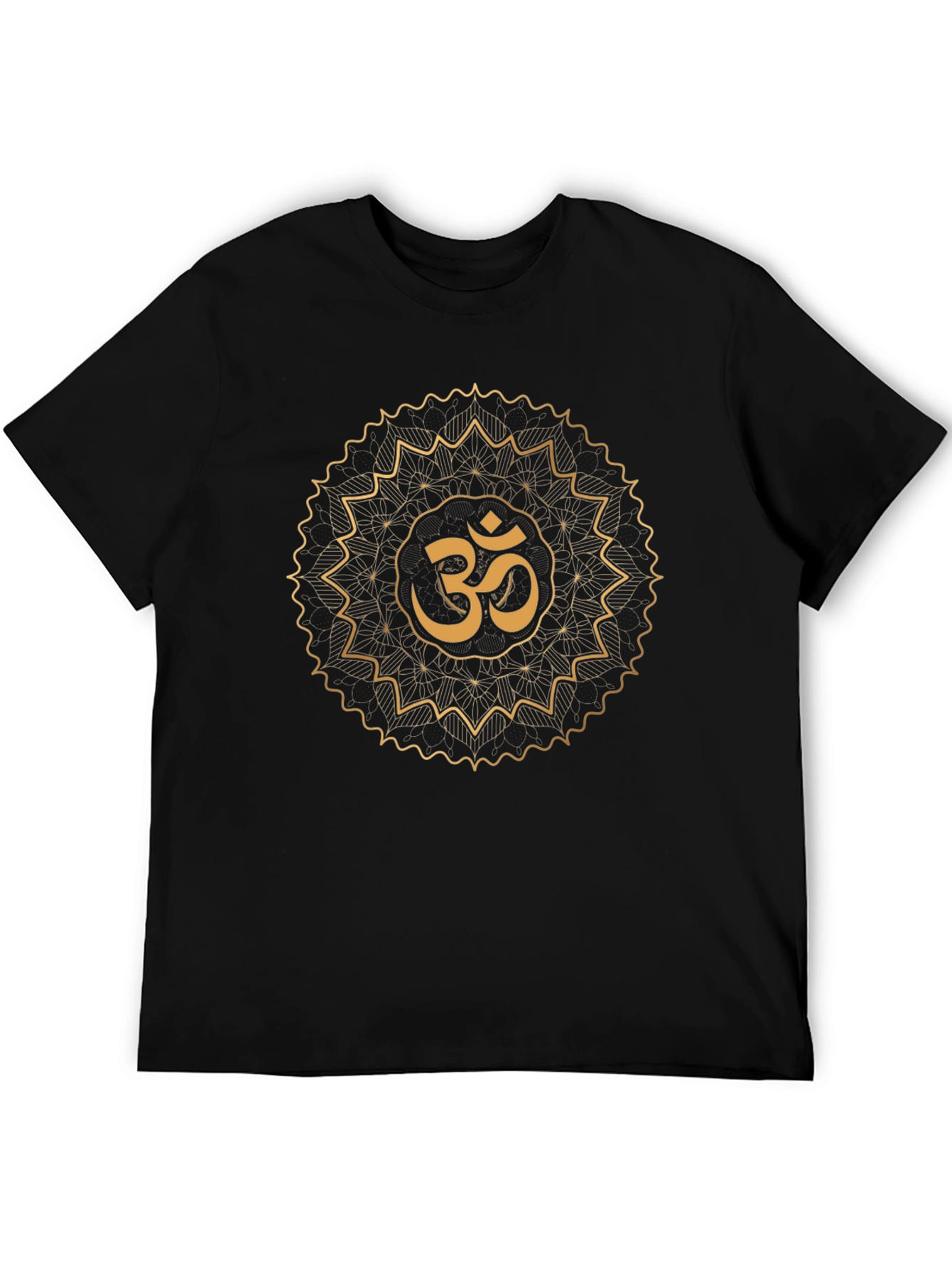 Om Mandala Black T-Shirt - Spiritual Symbol Graphic Tee