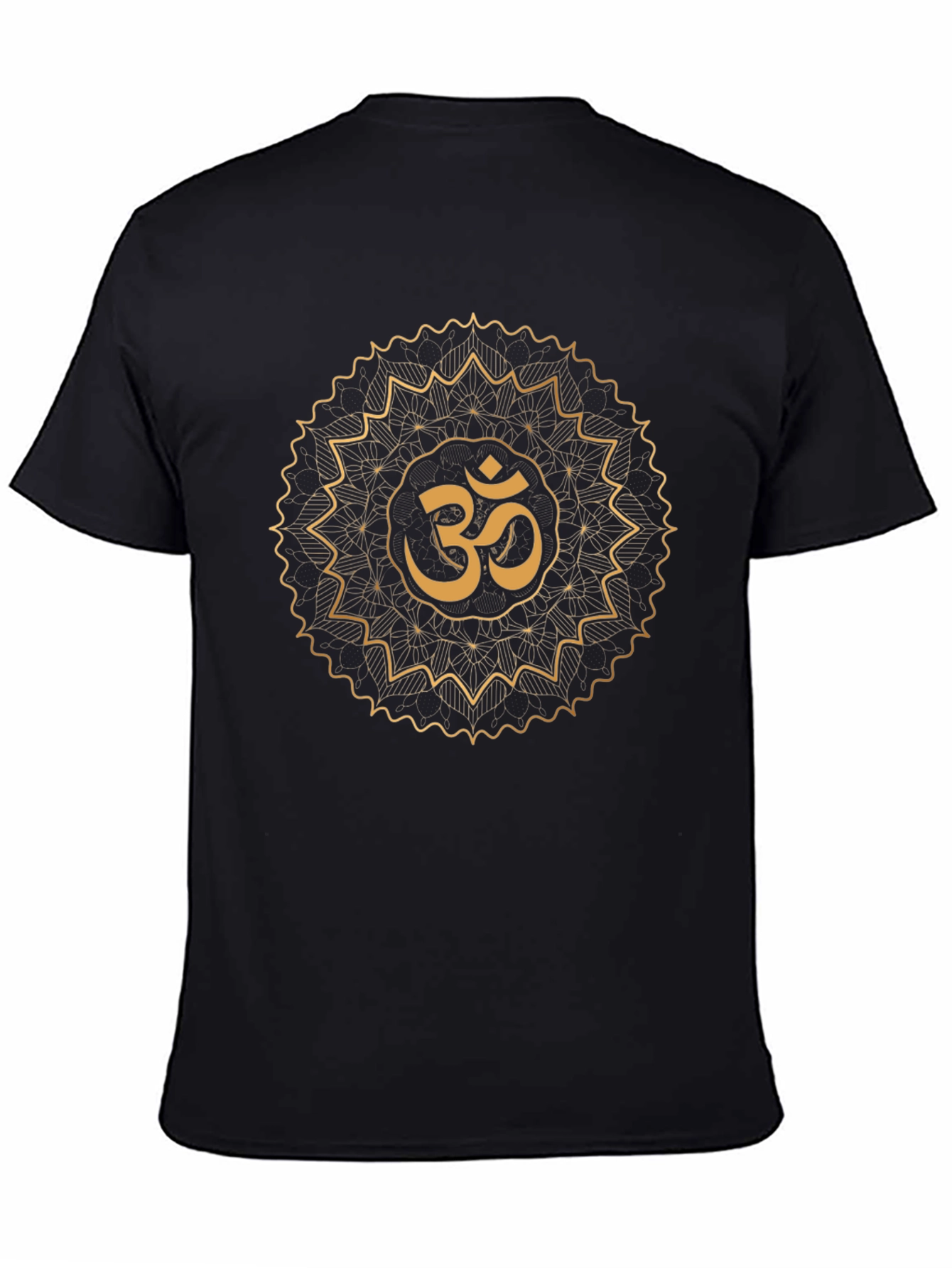 Om Mandala Black T-Shirt - Spiritual Symbol Graphic Tee