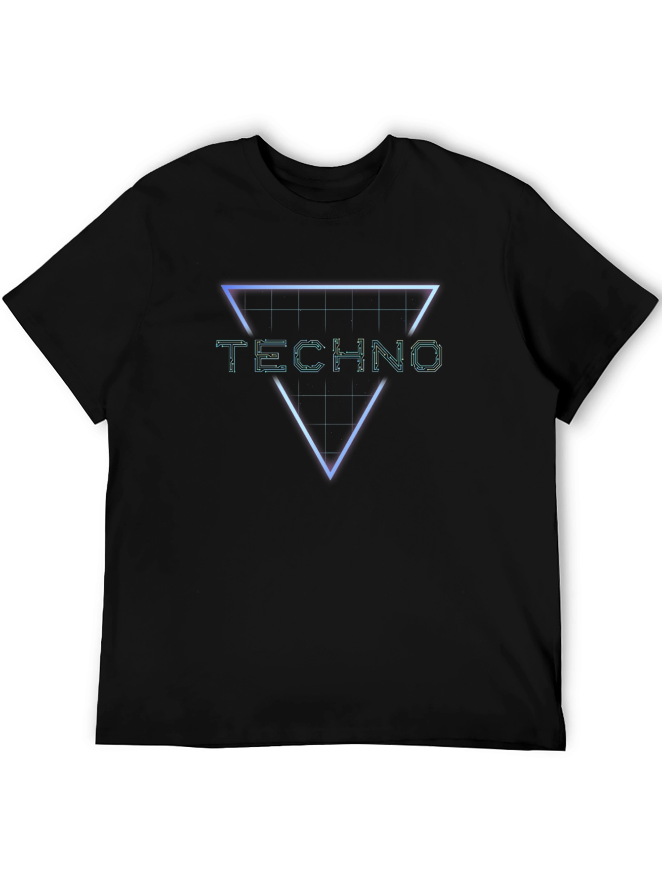 Retro Techno Graphic T-Shirt - Black
