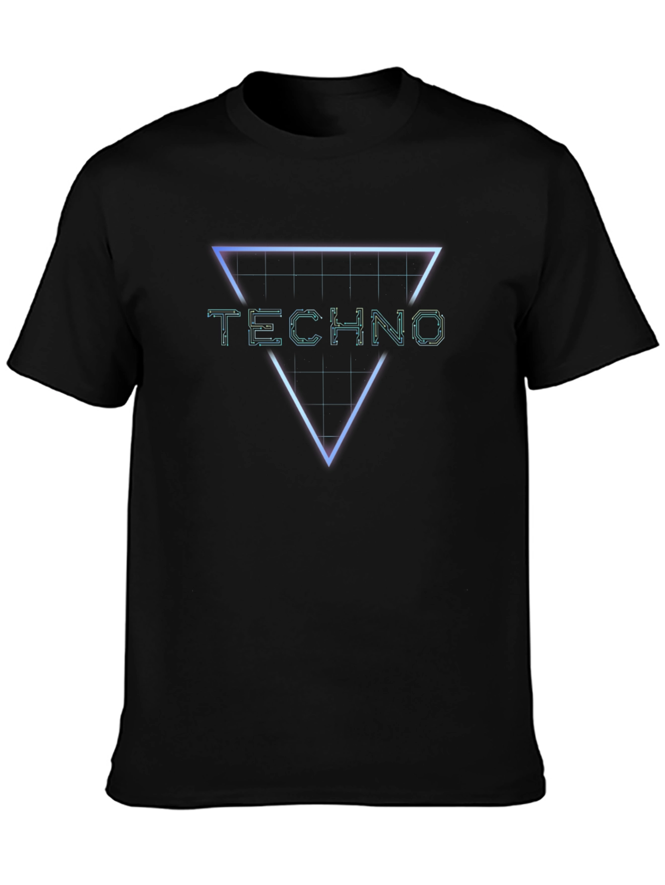 Retro Techno Graphic T-Shirt - Black
