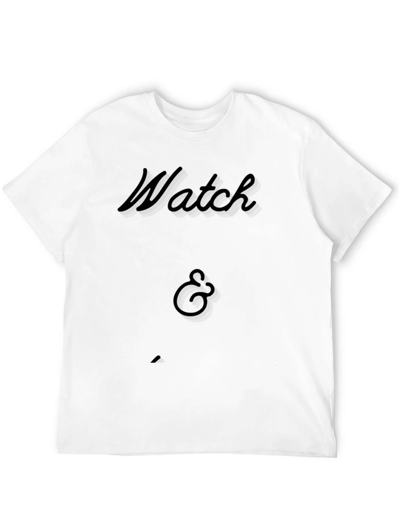 Mens Black Watch & Graphic Print T-Shirt