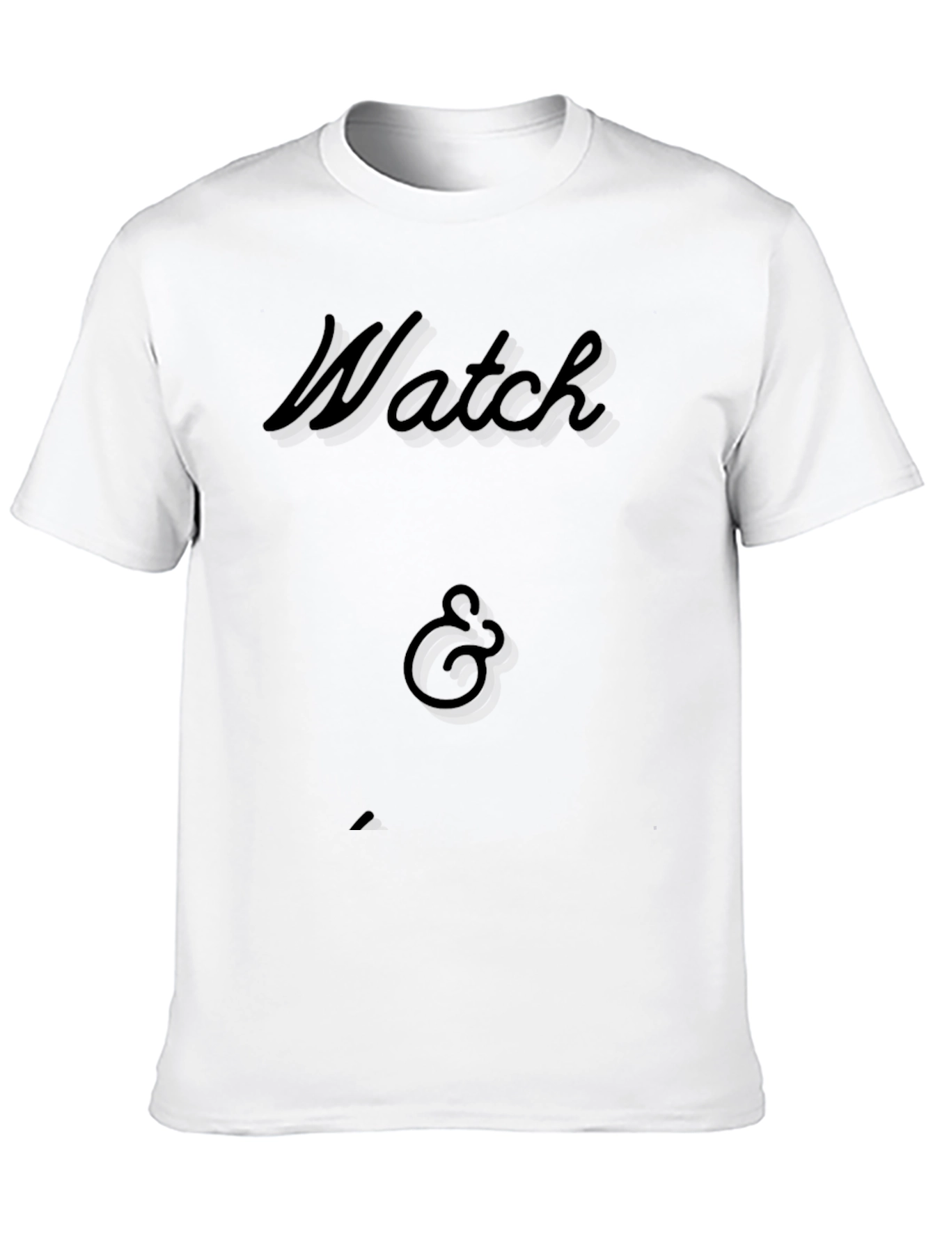 Mens Black Watch & Graphic Print T-Shirt