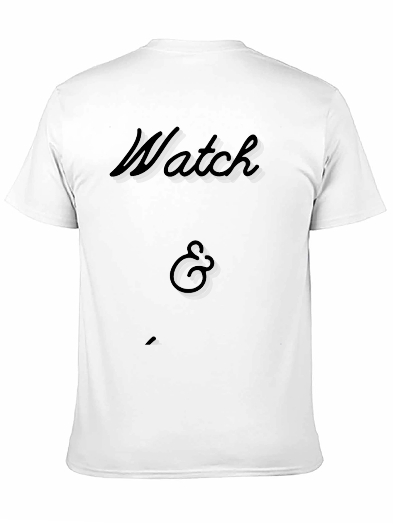 Mens Black Watch & Graphic Print T-Shirt