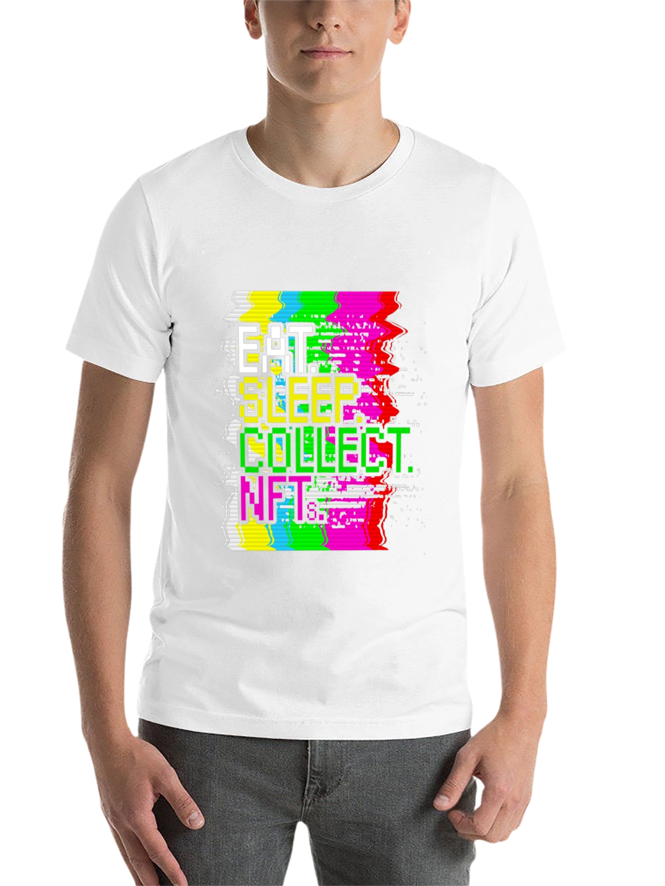 Eat Sleep Collect NFTs Black Graphic Tee